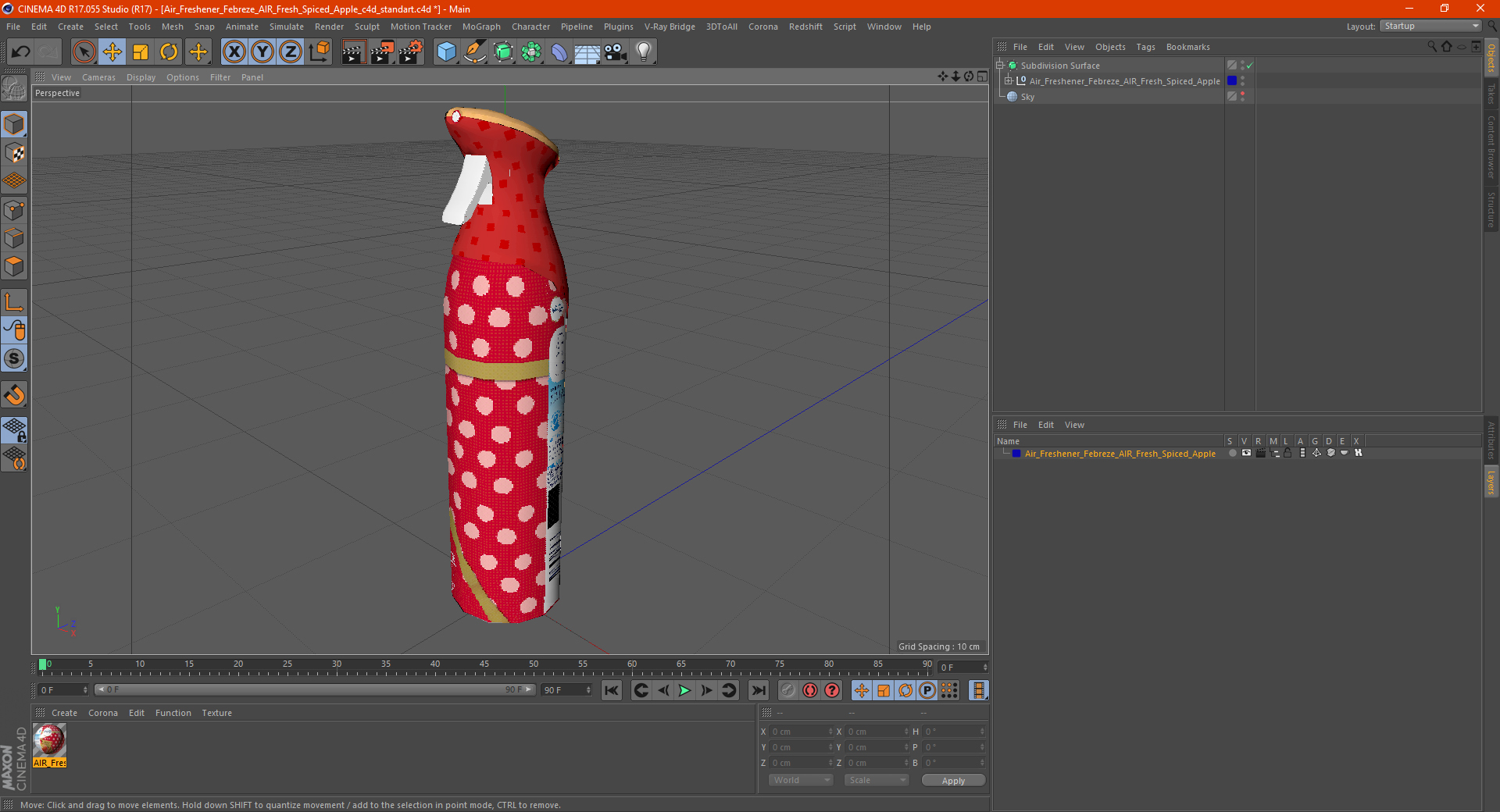 Air Freshener Febreze AIR Fresh Spiced Apple 3D model
