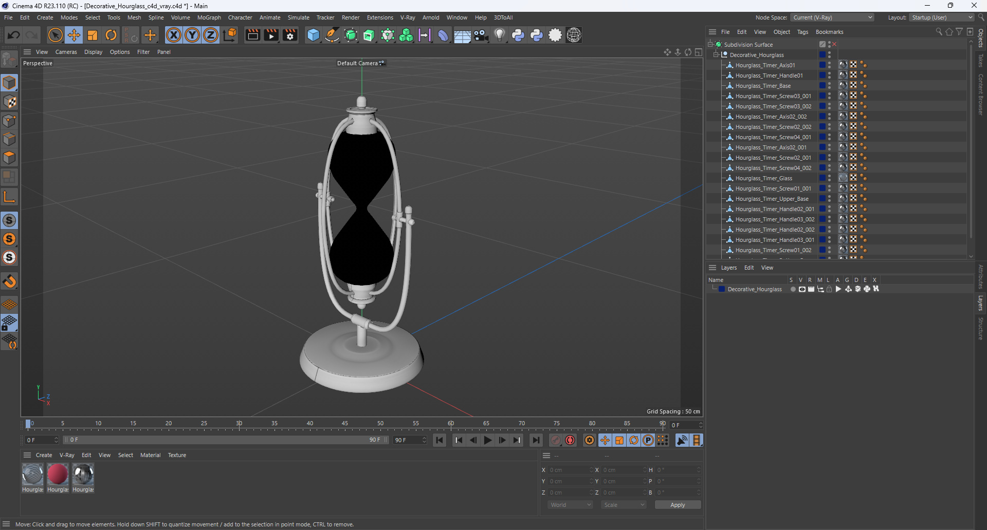 3D model Decorative Hourglass