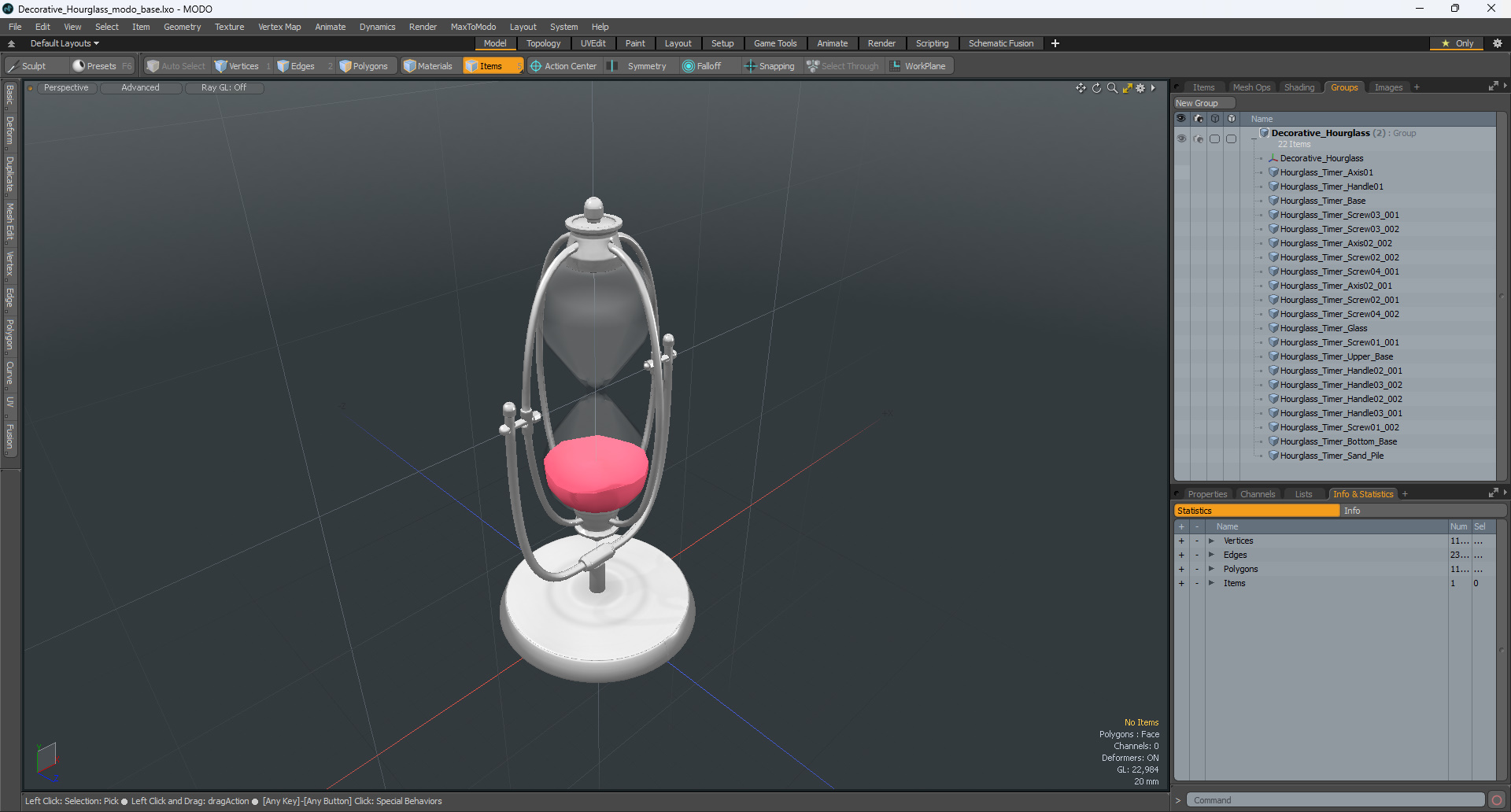 3D model Decorative Hourglass