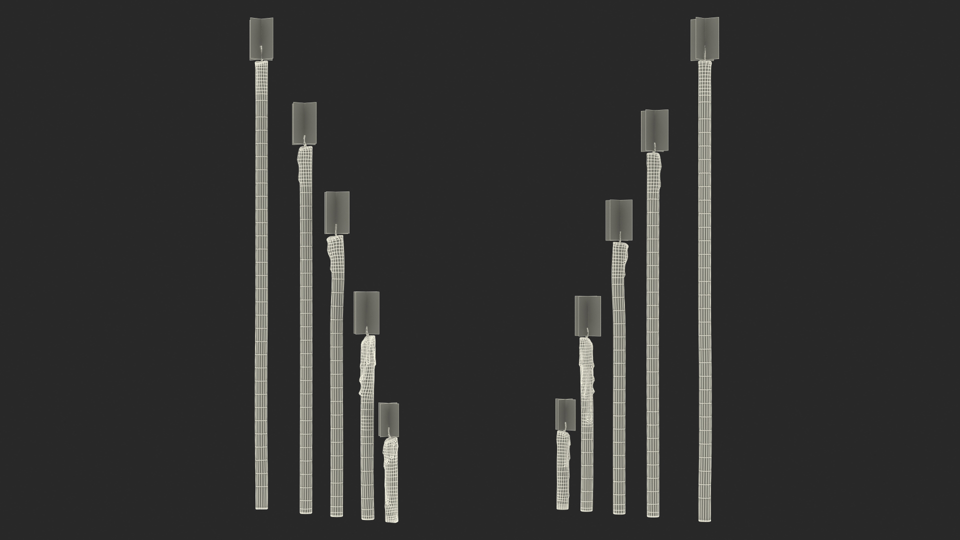 Lit Votive Orthodox Church Candles 3D model