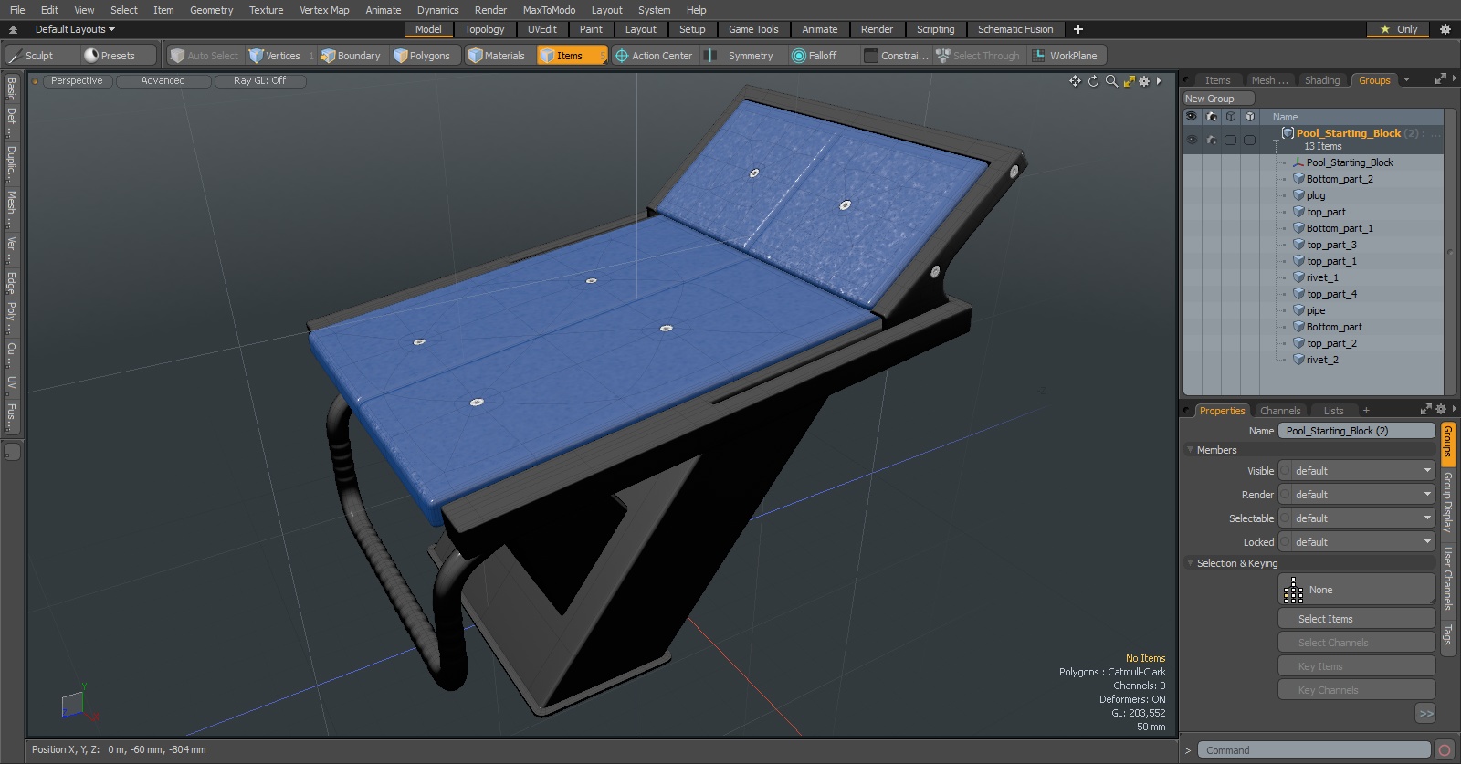 Pool Starting Block 3D model