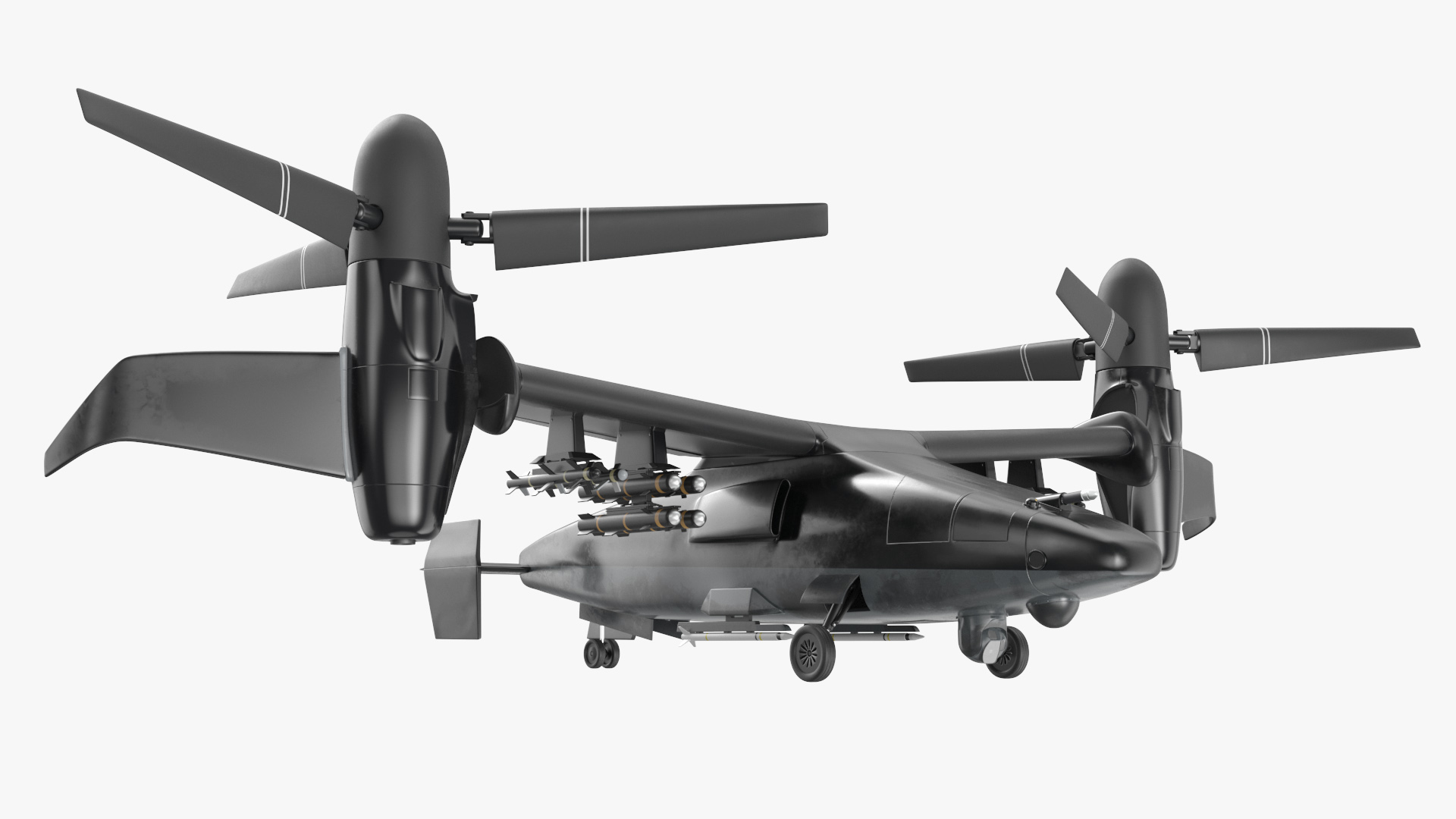 3D Combat Propeller Drone UAV Rigged model