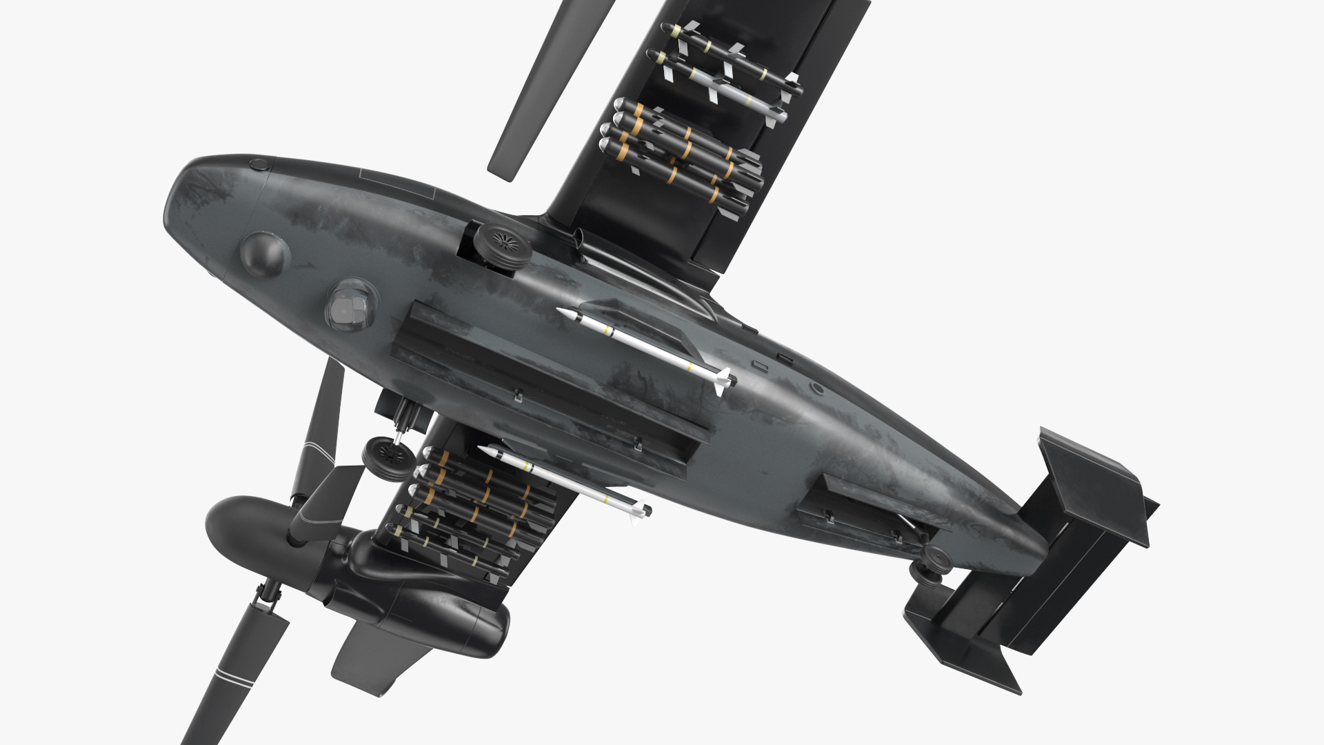 3D Combat Propeller Drone UAV Rigged model
