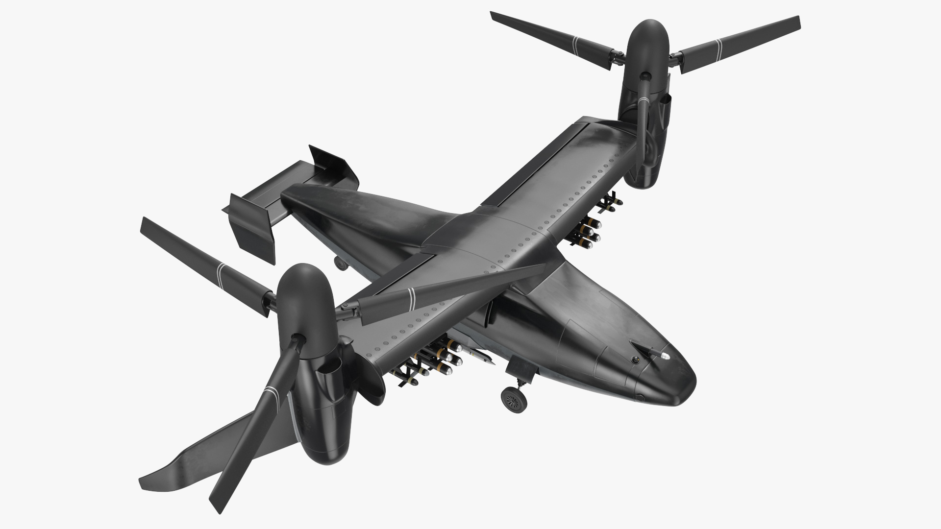 3D Combat Propeller Drone UAV Rigged model