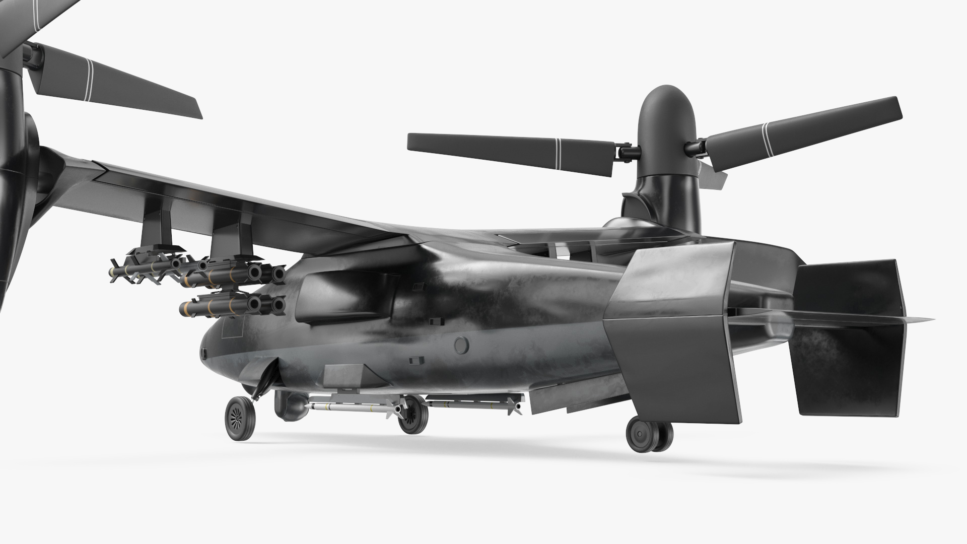 3D Combat Propeller Drone UAV Rigged model