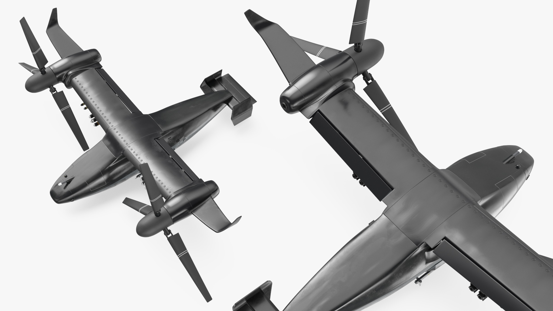 3D Combat Propeller Drone UAV Rigged model