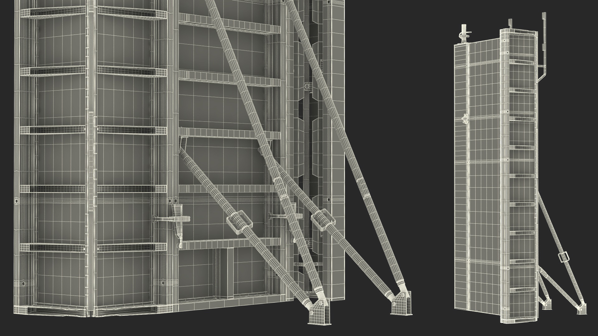 Construction Shuttering Red 3D