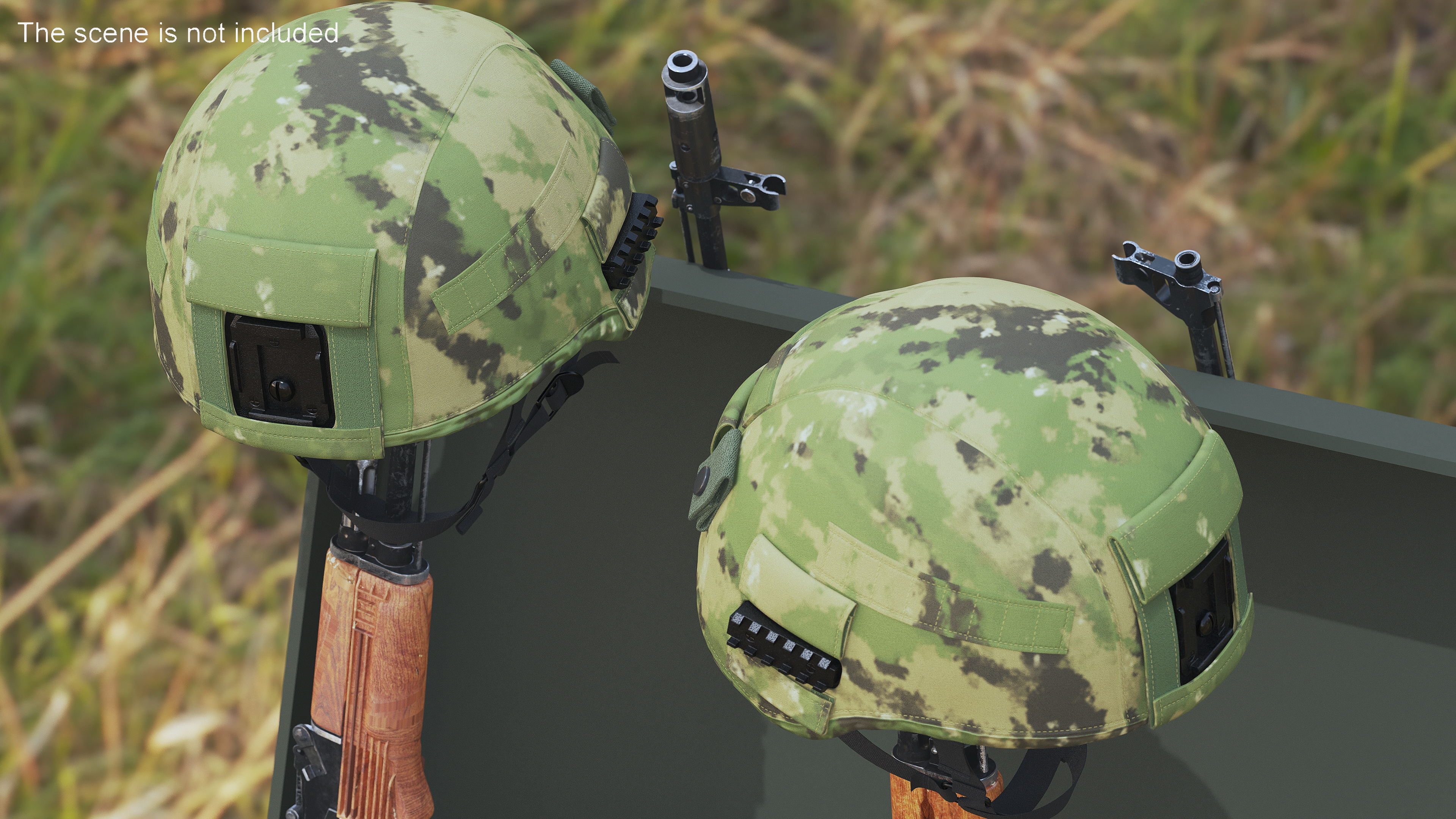 3D Light Green Case Black Helmet Ratnik