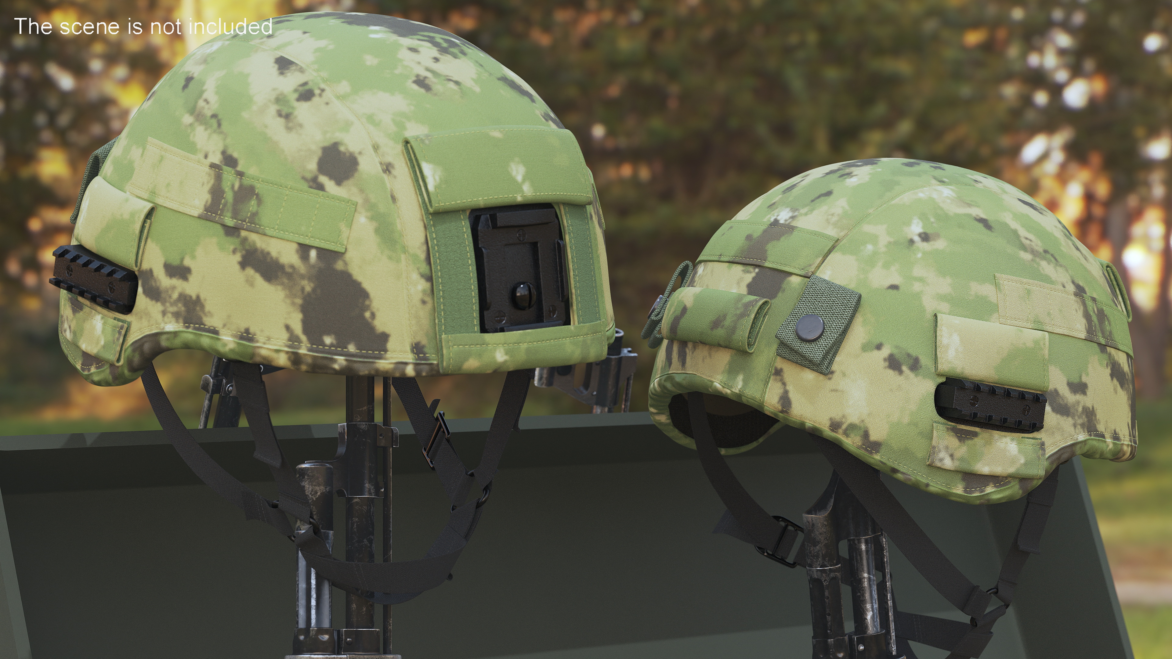 3D Light Green Case Black Helmet Ratnik