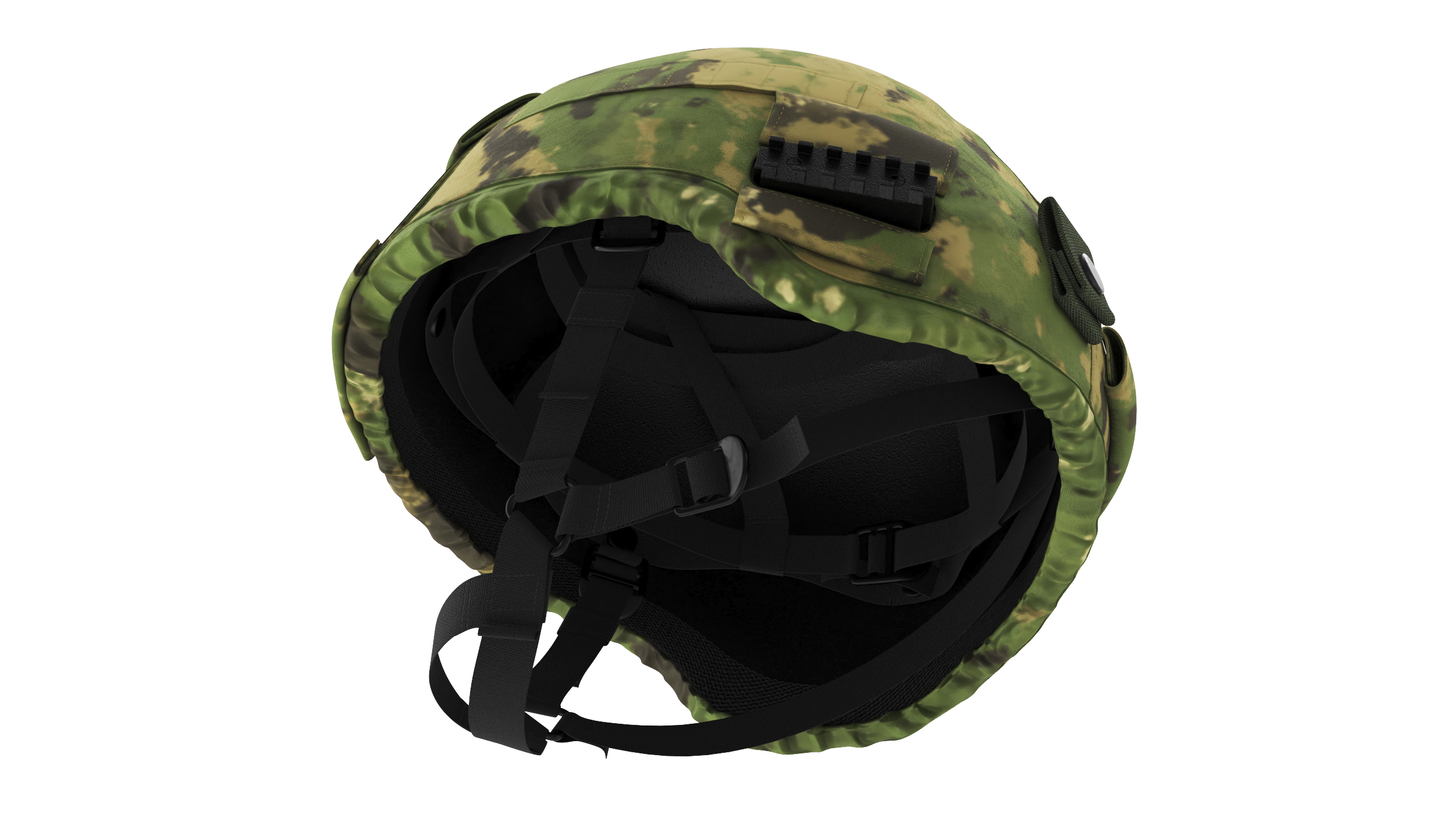 3D Light Green Case Black Helmet Ratnik