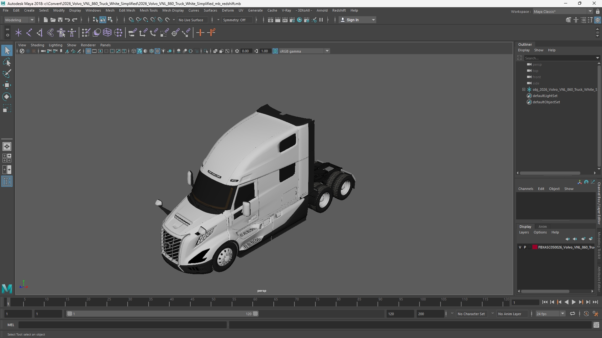 2026 Volvo VNL 860 Truck White Simplified - view 11