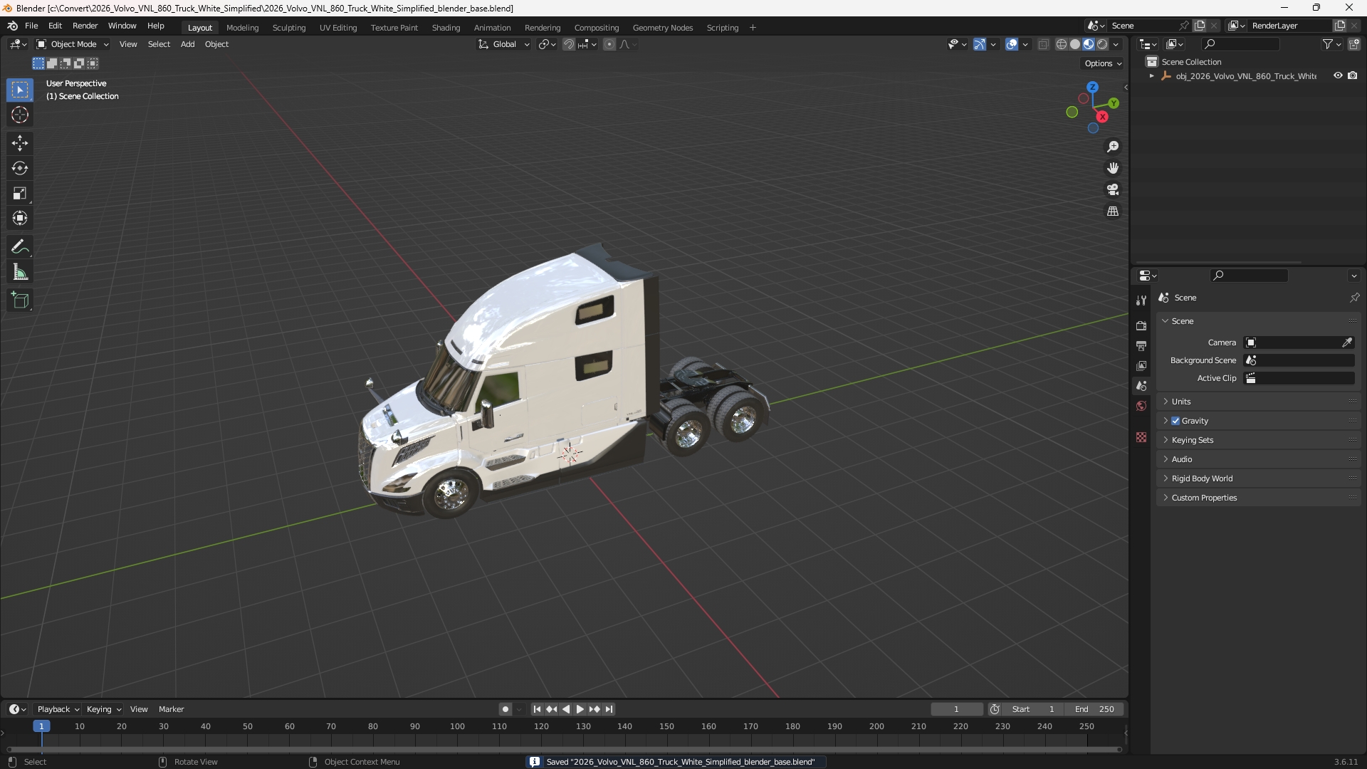 2026 Volvo VNL 860 Truck White Simplified - view 10