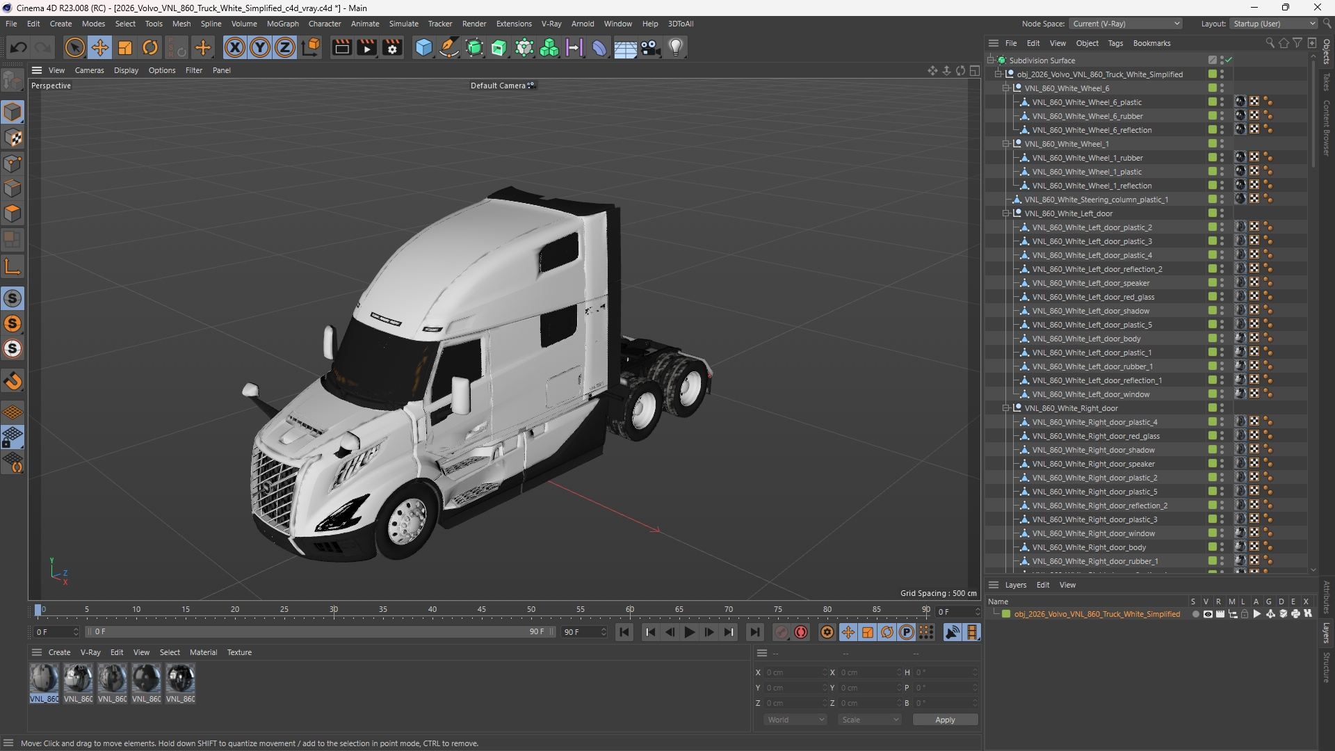 2026 Volvo VNL 860 Truck White Simplified - view 12