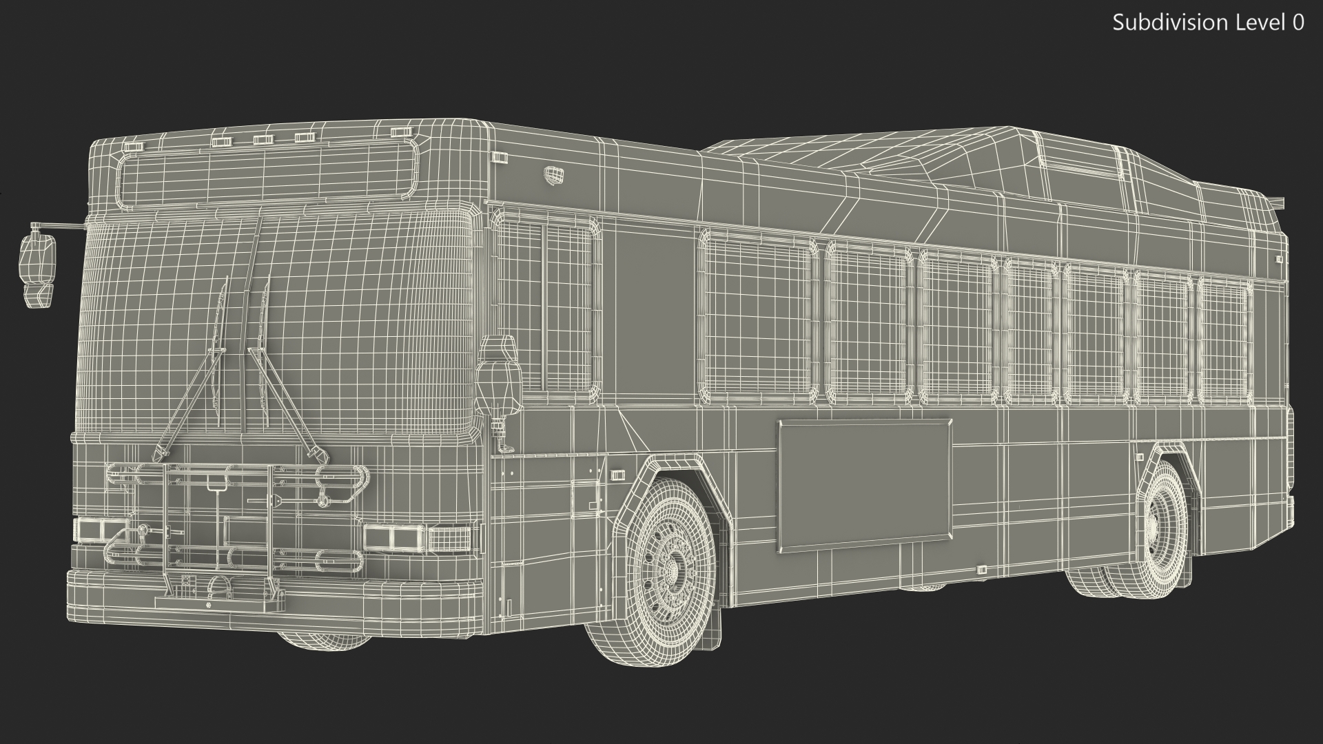 Gillig Low Floor Hybrid Bus Intercity Green Simple Interior 3D model
