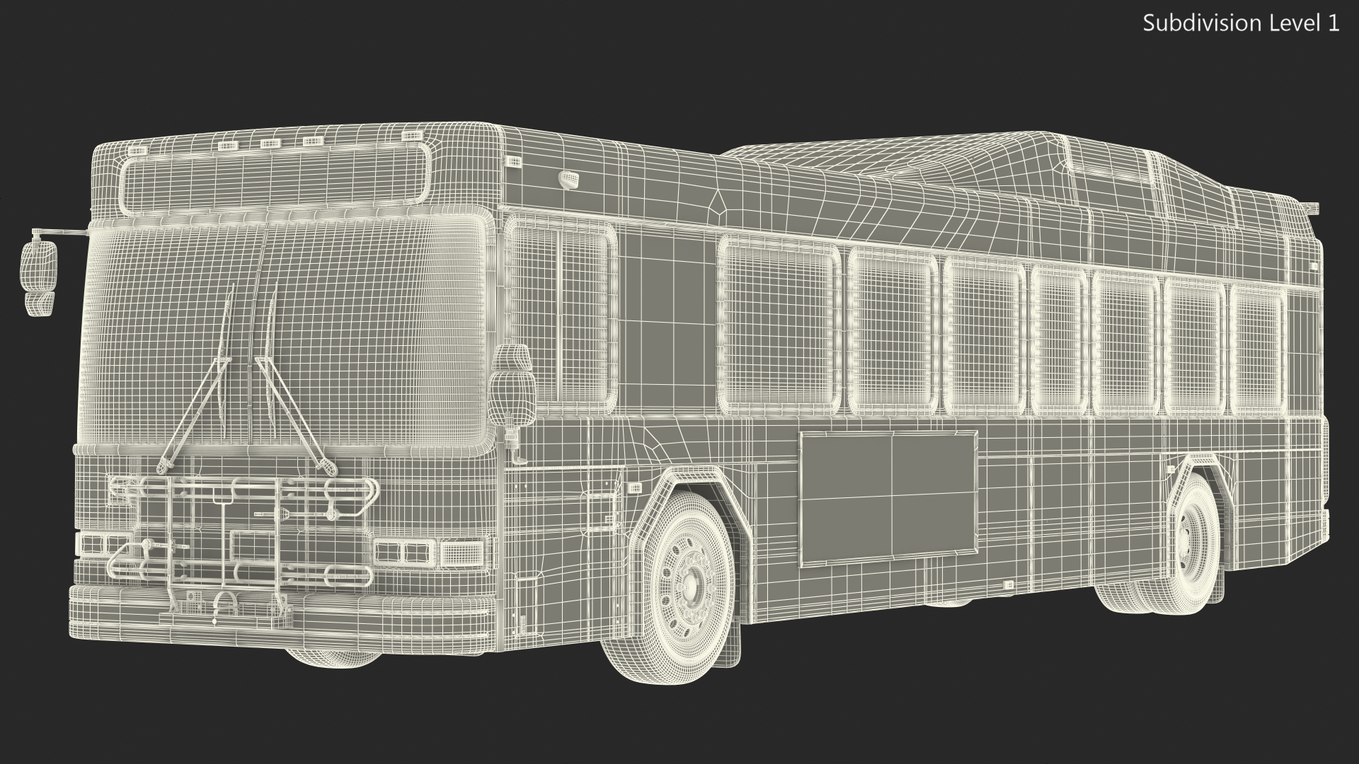 Gillig Low Floor Hybrid Bus Intercity Green Simple Interior 3D model
