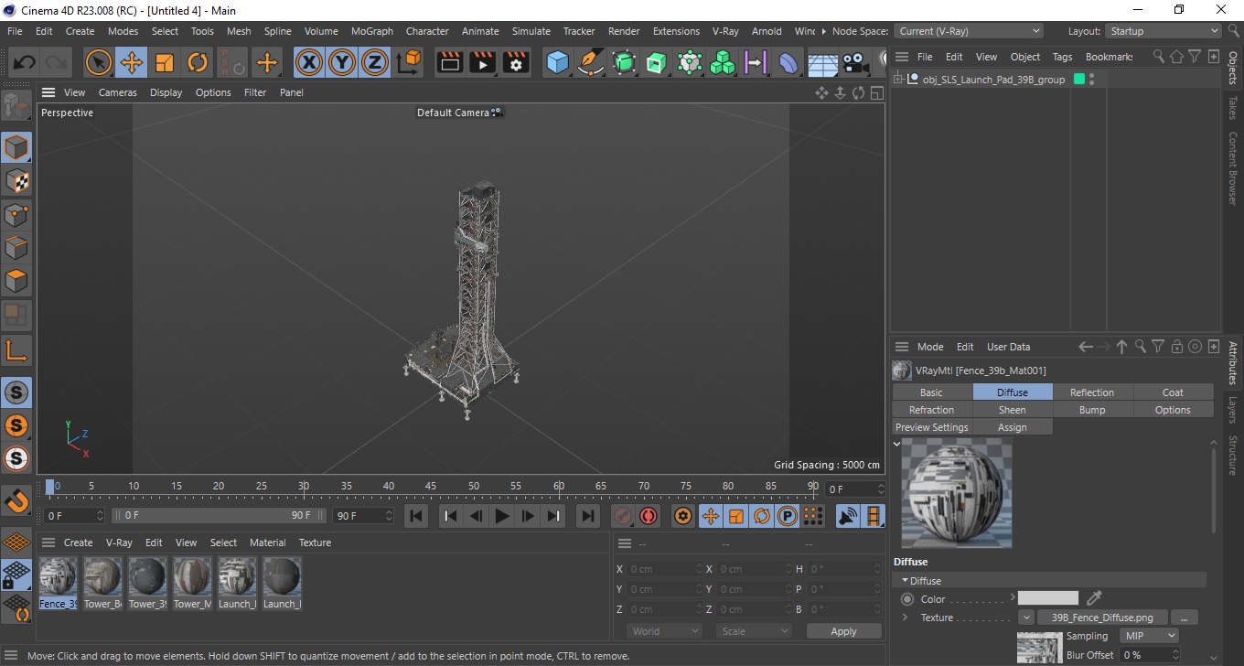 3D SLS Launch Pad 39B model