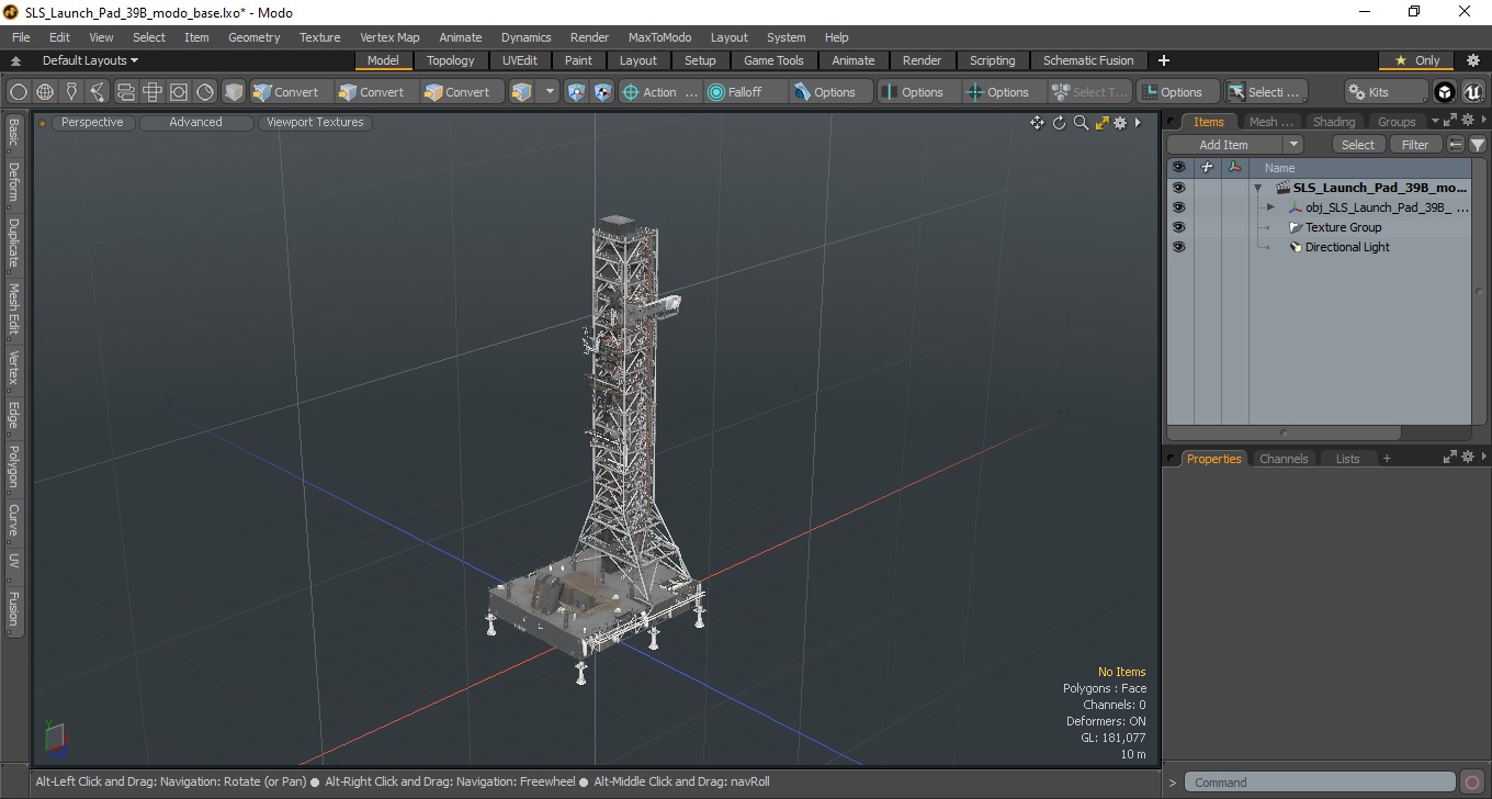 3D SLS Launch Pad 39B model