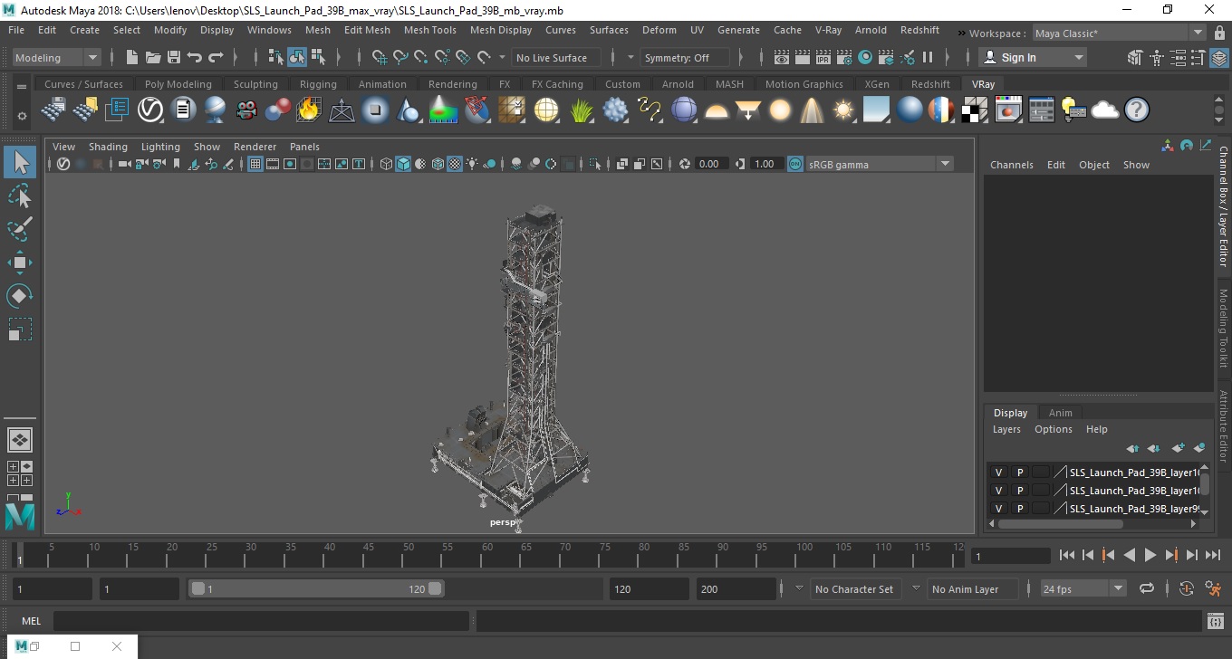 3D SLS Launch Pad 39B model