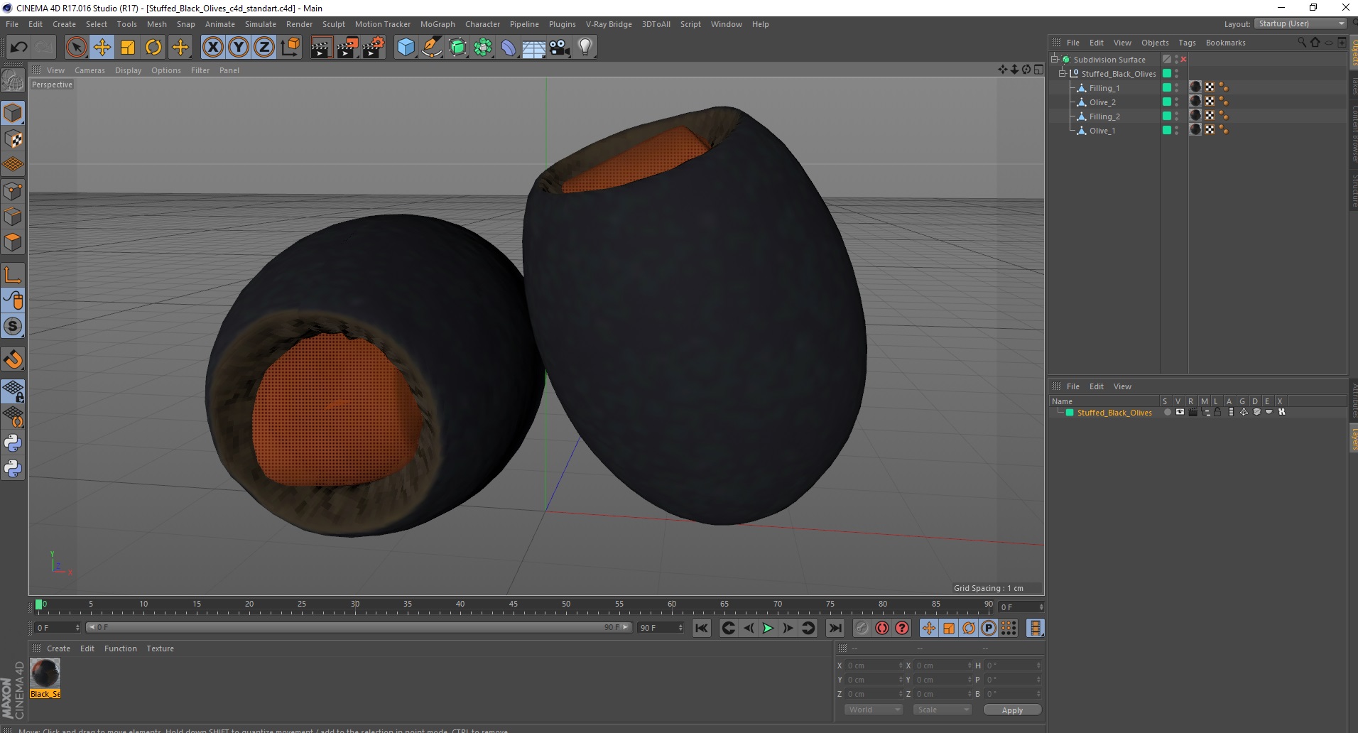 3D model Stuffed Black Olives