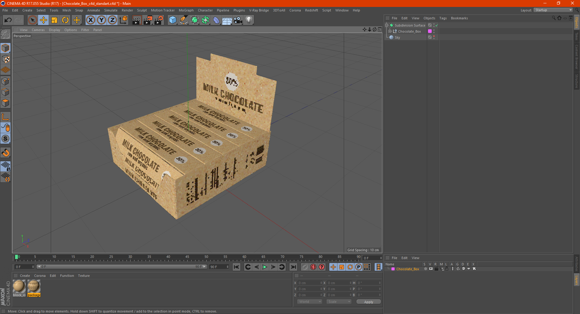 3D Chocolate Box model