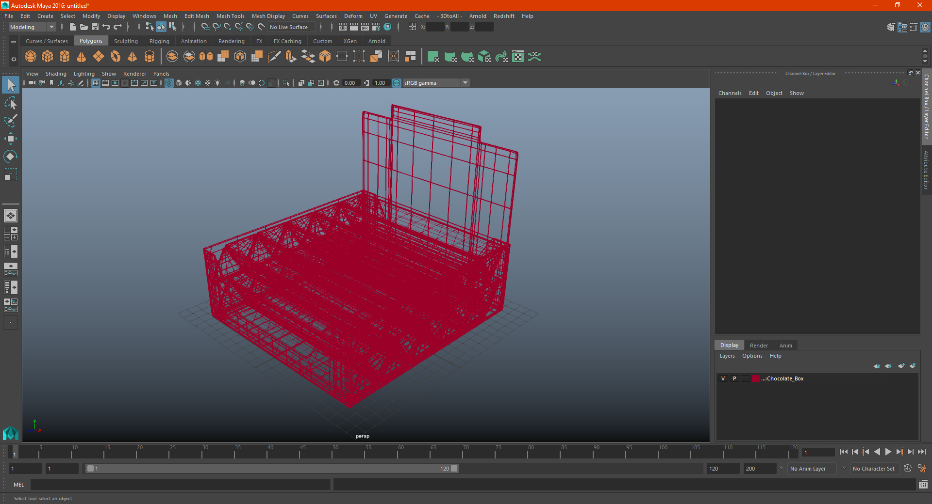 3D Chocolate Box model