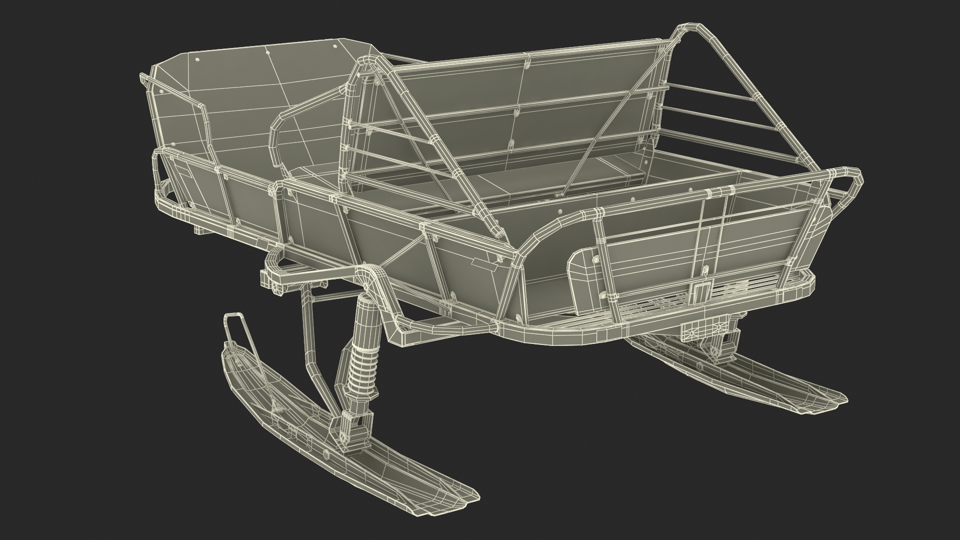 3D model Snowmobile Sled