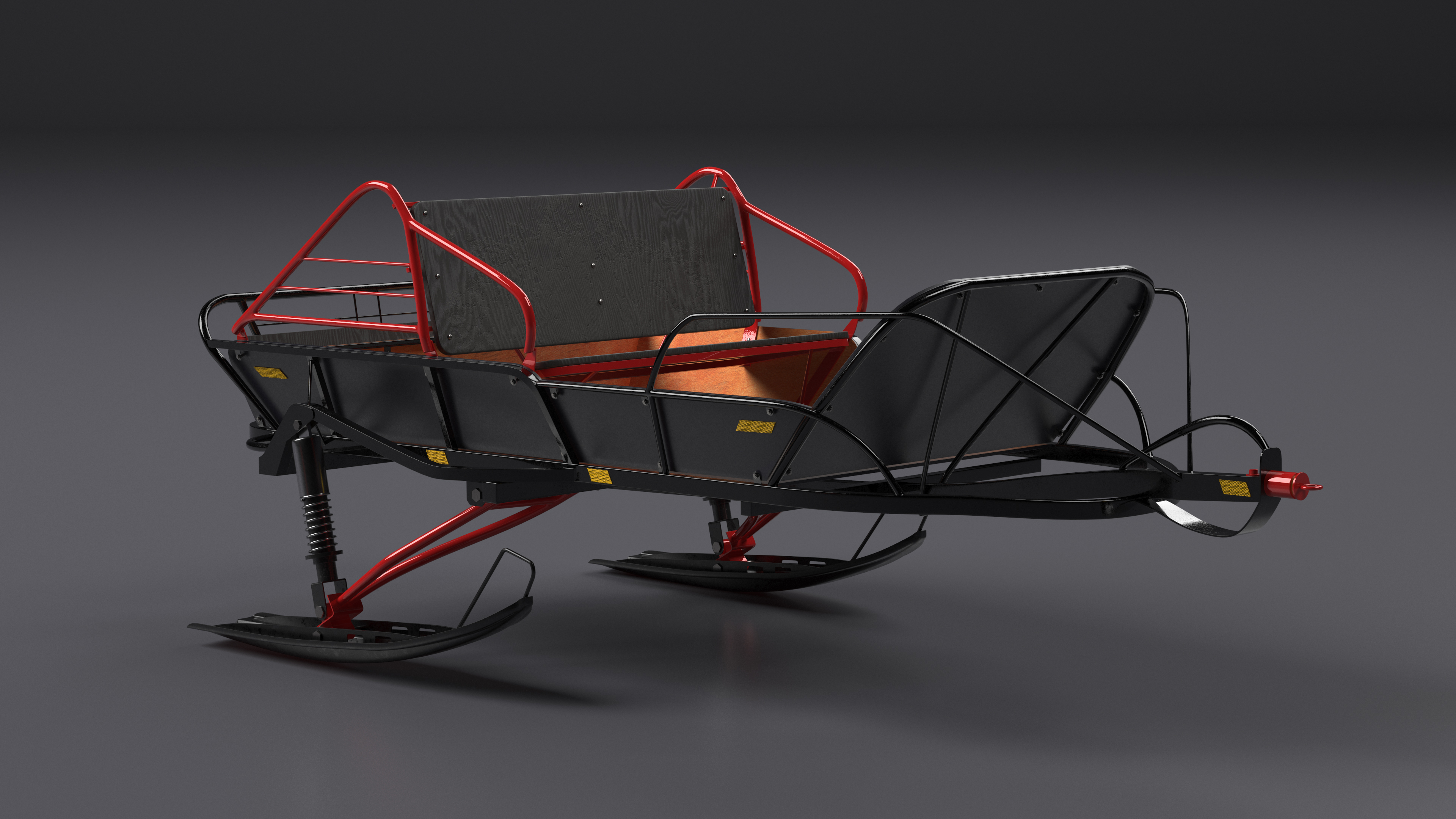 3D model Snowmobile Sled