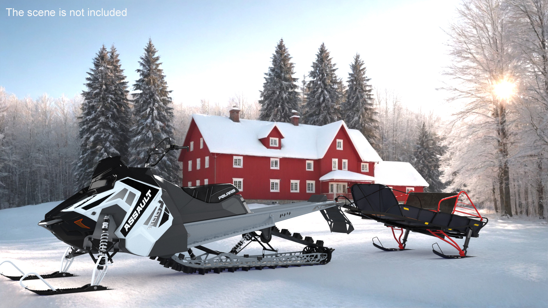 3D model Snowmobile Sled