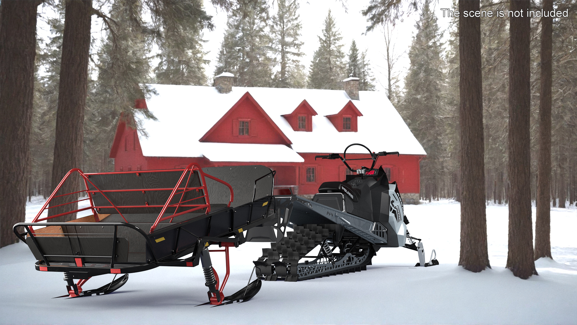 3D model Snowmobile Sled