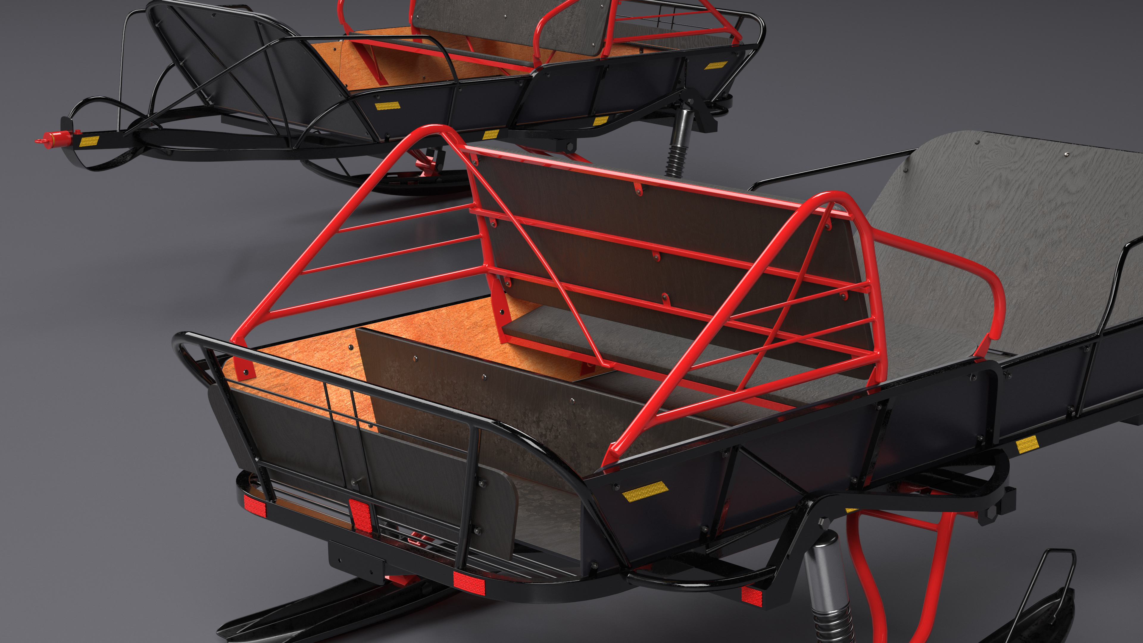 3D model Snowmobile Sled