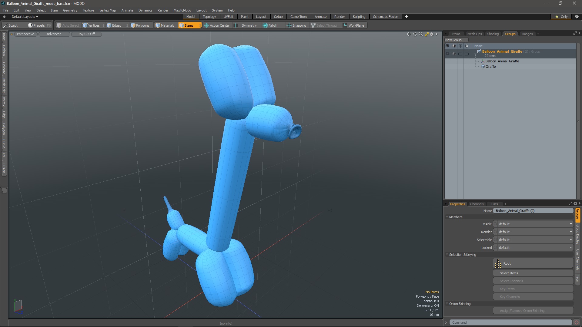 Balloon Animal Giraffe 3D