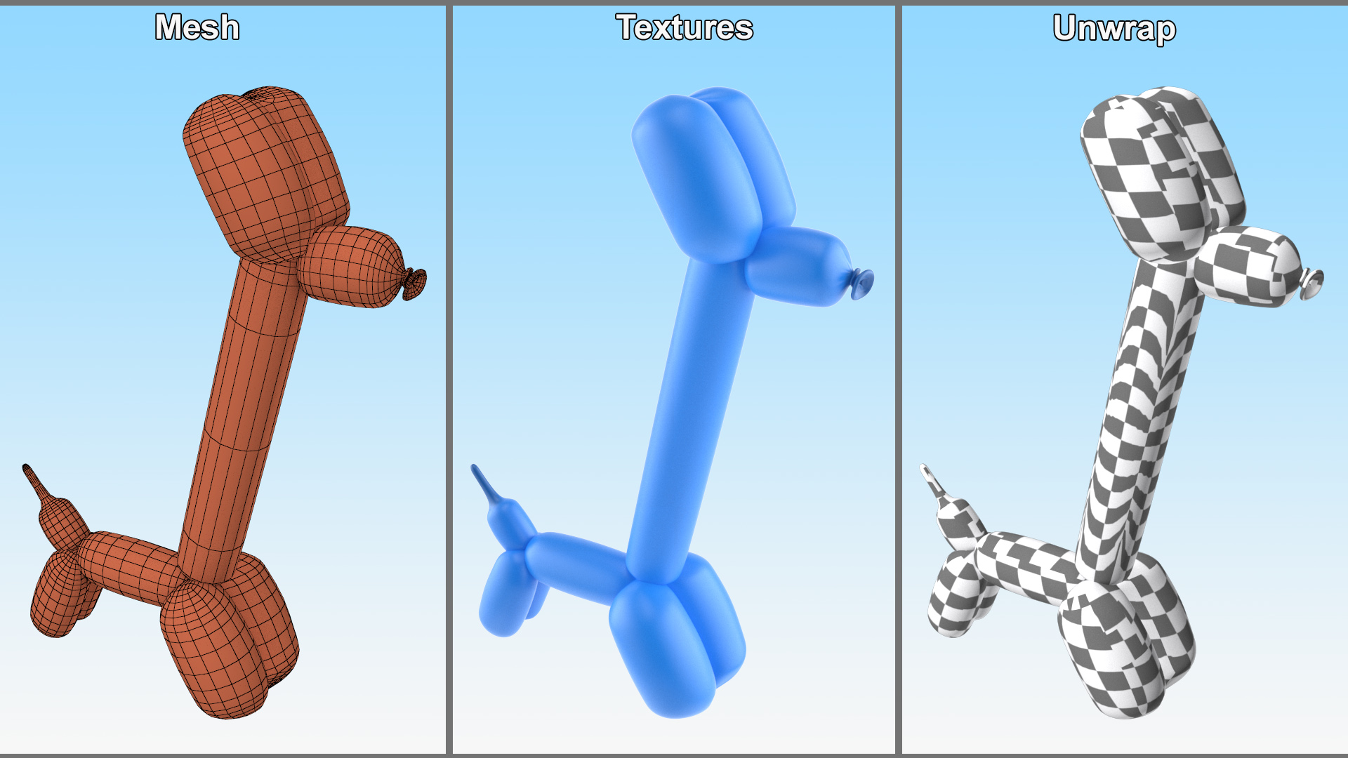 Balloon Animal Giraffe 3D