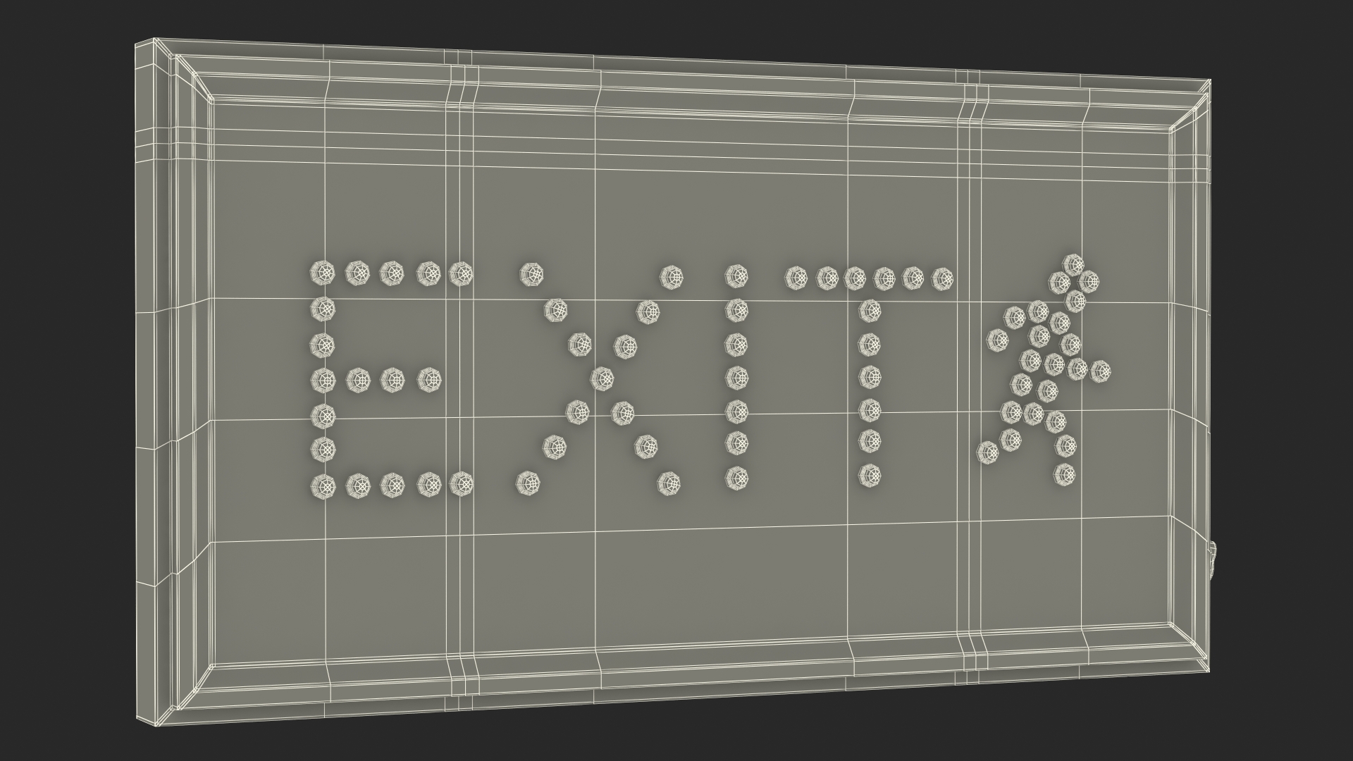 Exit Red LED Light Display ON 3D model
