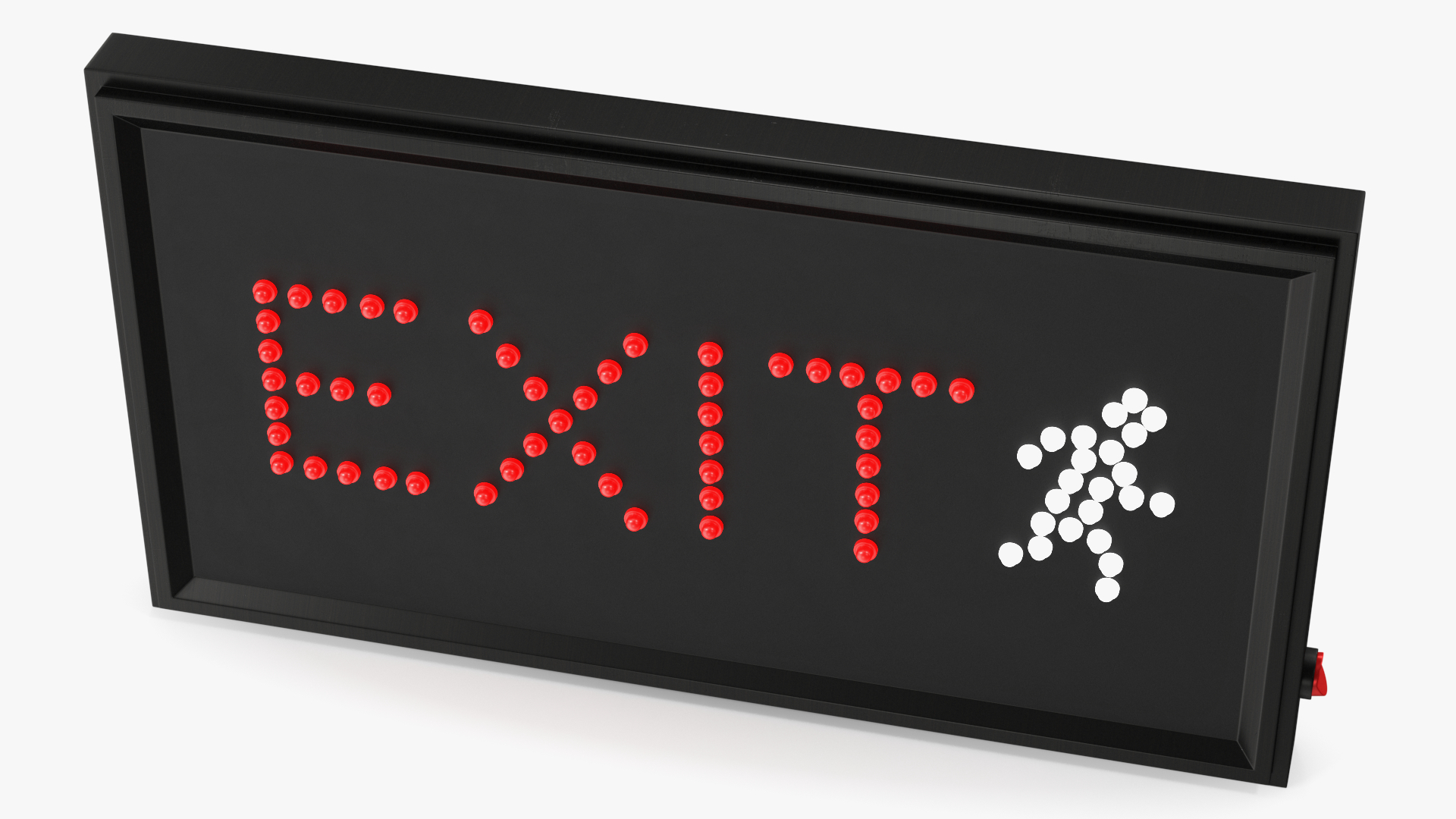 Exit Red LED Light Display ON 3D model