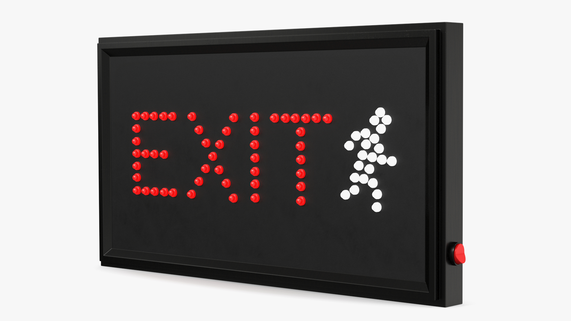 Exit Red LED Light Display ON 3D model