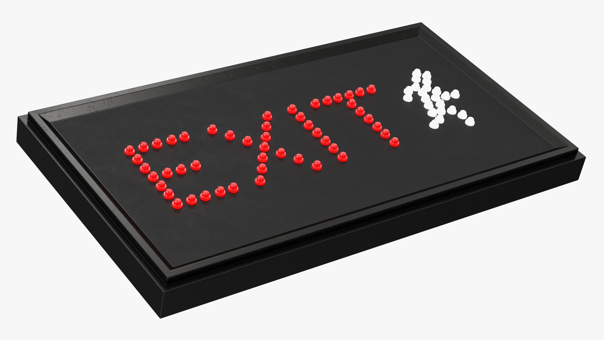 Exit Red LED Light Display ON 3D model