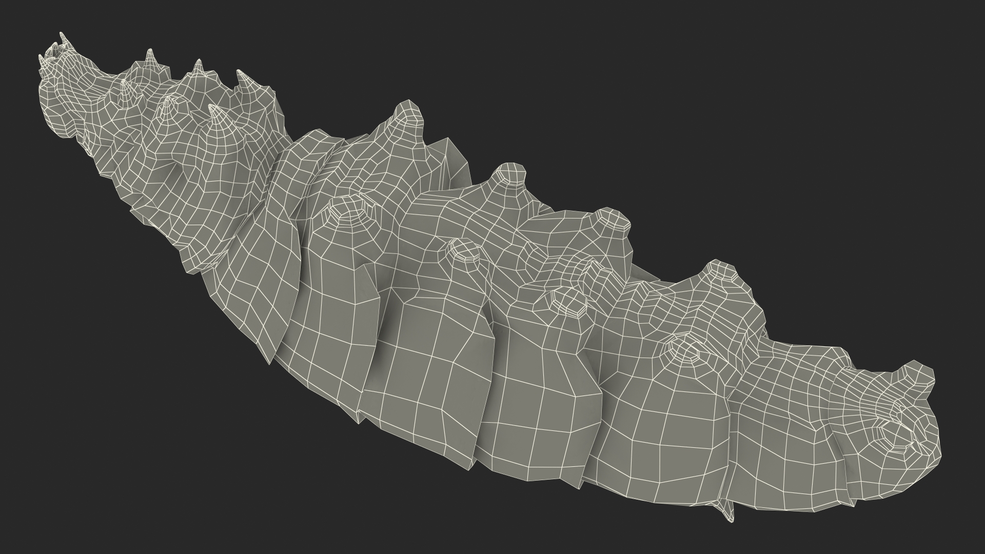 3D model Silkworm White Rigged for Maya