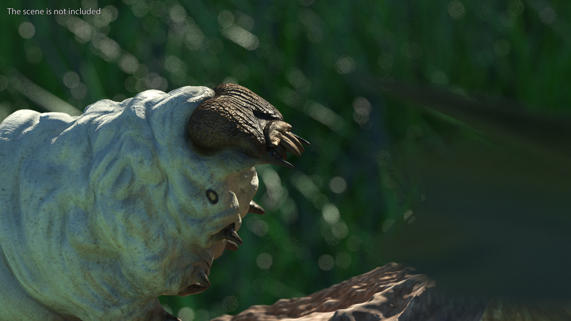 3D model Silkworm White Rigged for Maya