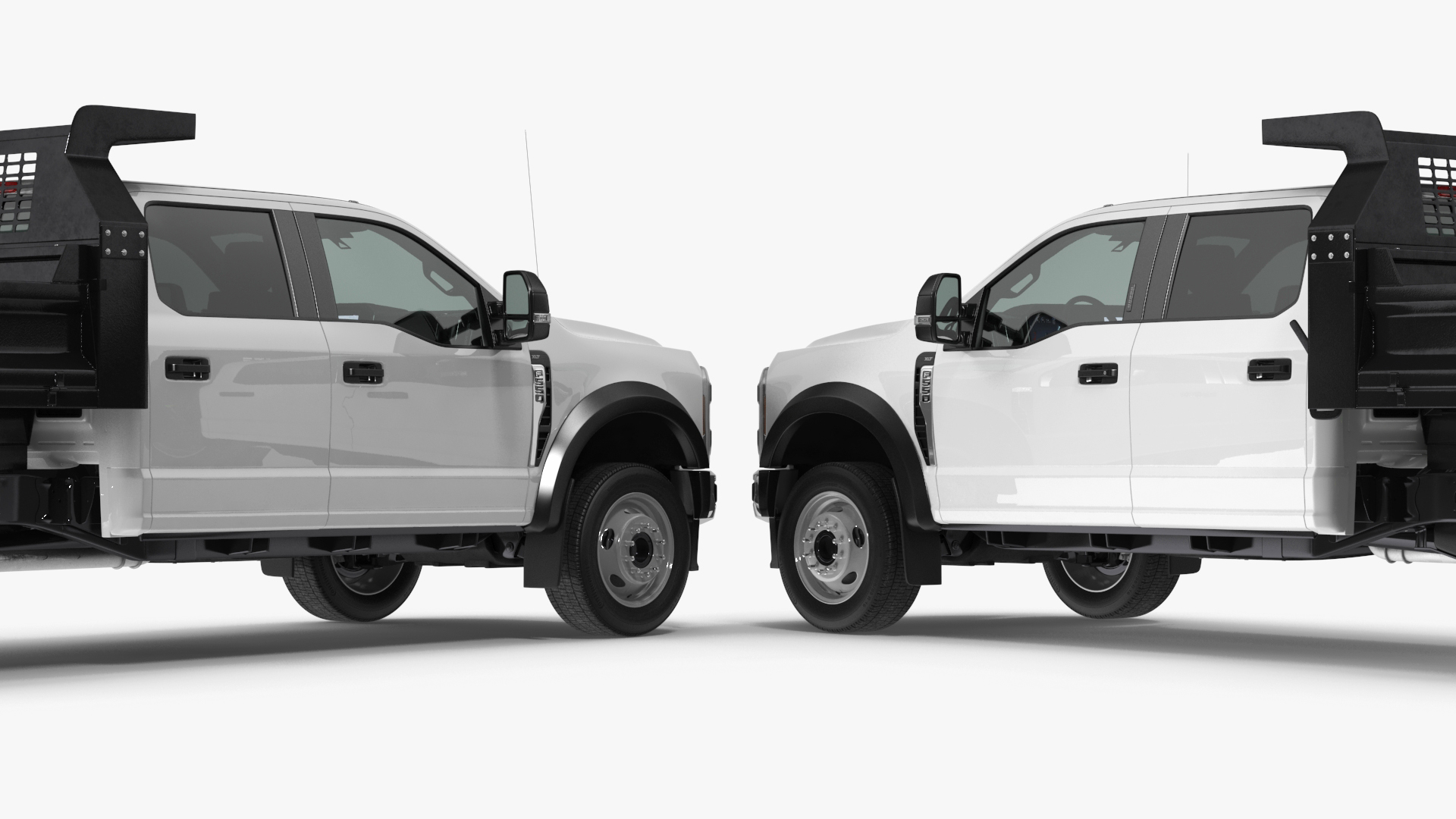 Ford Super Duty F550 Black Dump 2023 Simple Interior 3D