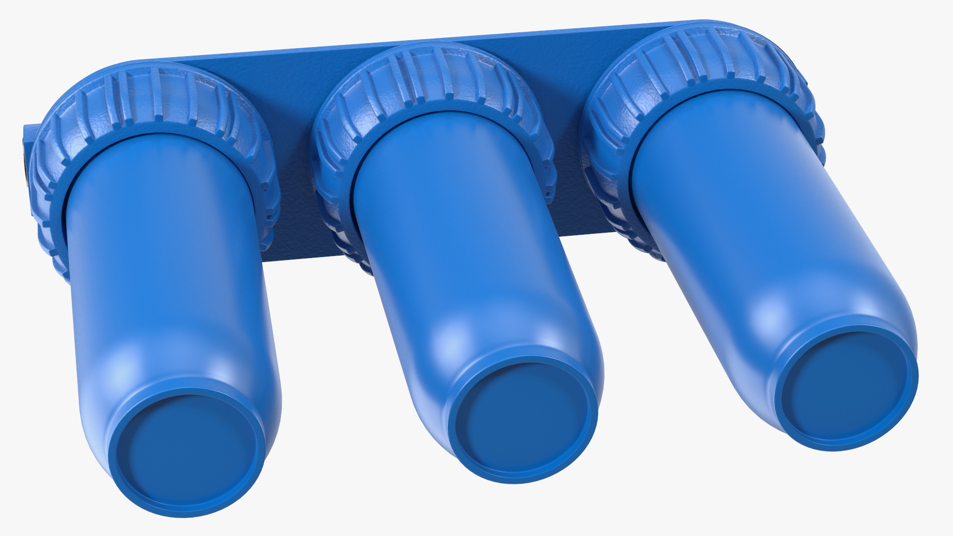 3D Three Stages Water Filter Housing Blue model
