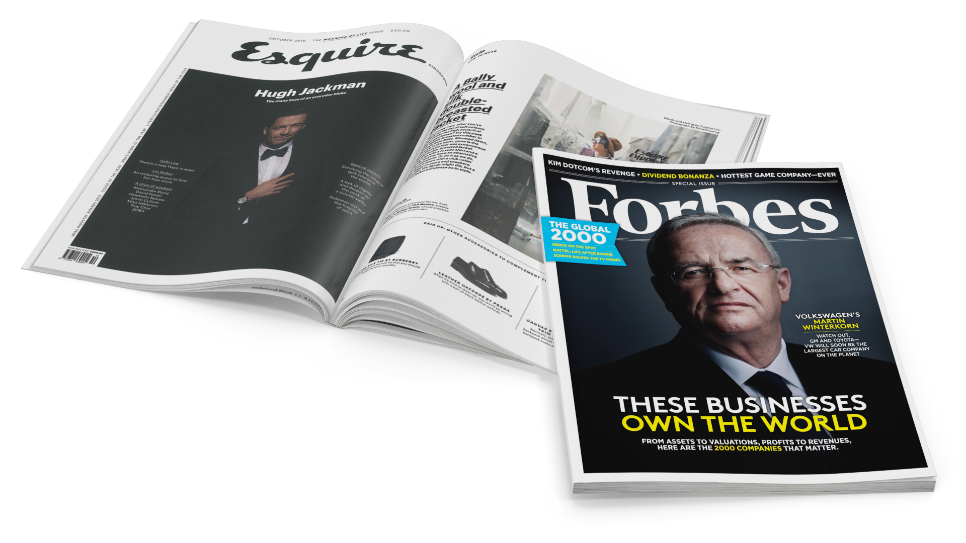 3D Esquire and Forbes Magazines model