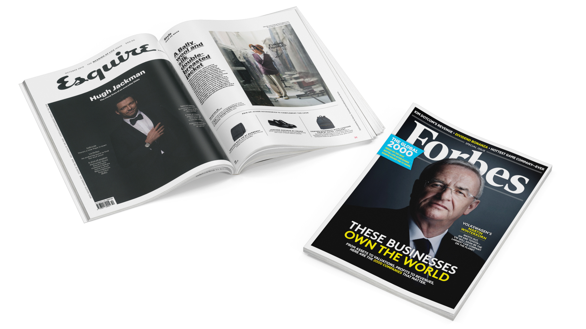 3D Esquire and Forbes Magazines model