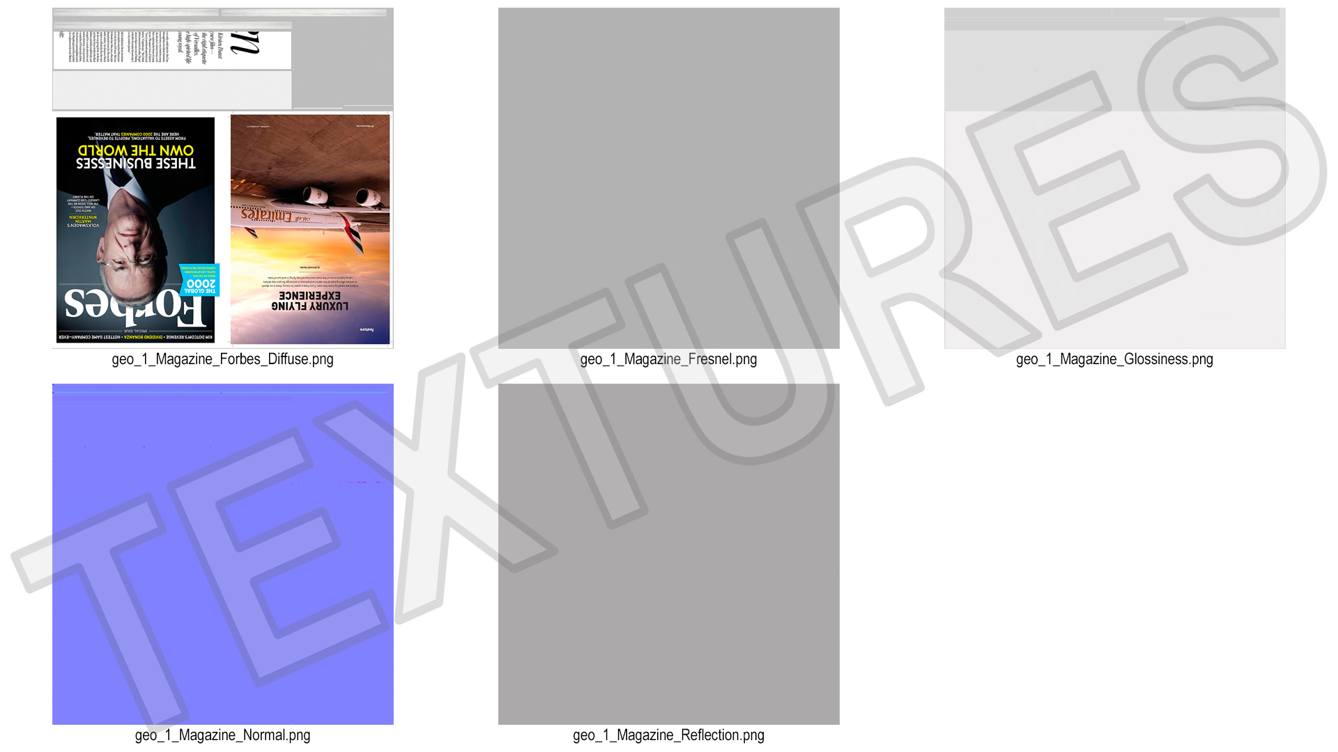 3D Esquire and Forbes Magazines model