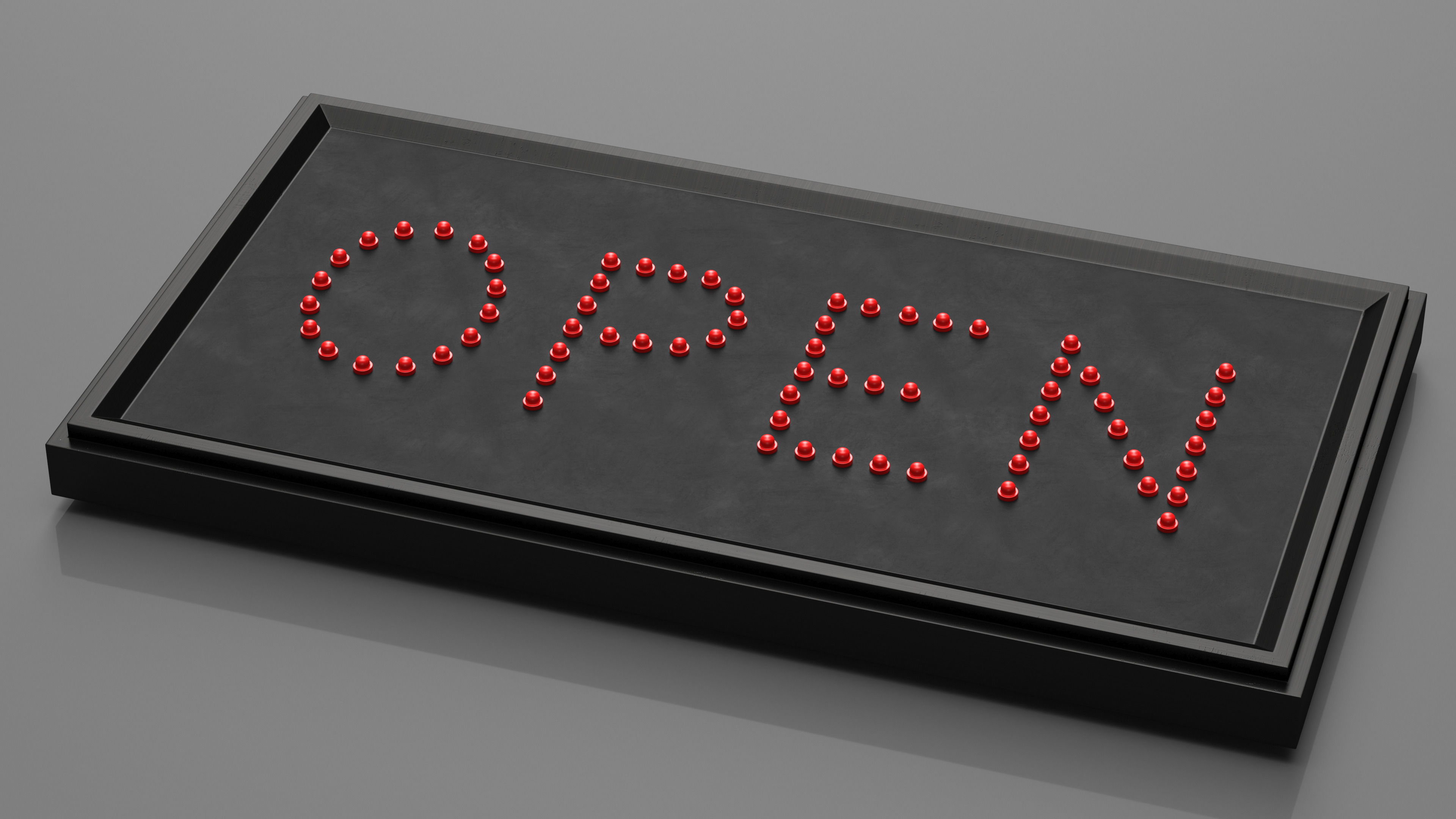 Rectangle Open Red LED Sign for Business Display OFF 3D