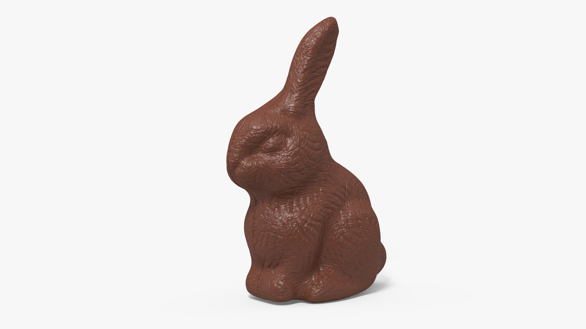 3D Chocolate Bunny Without a Piece of Ear model
