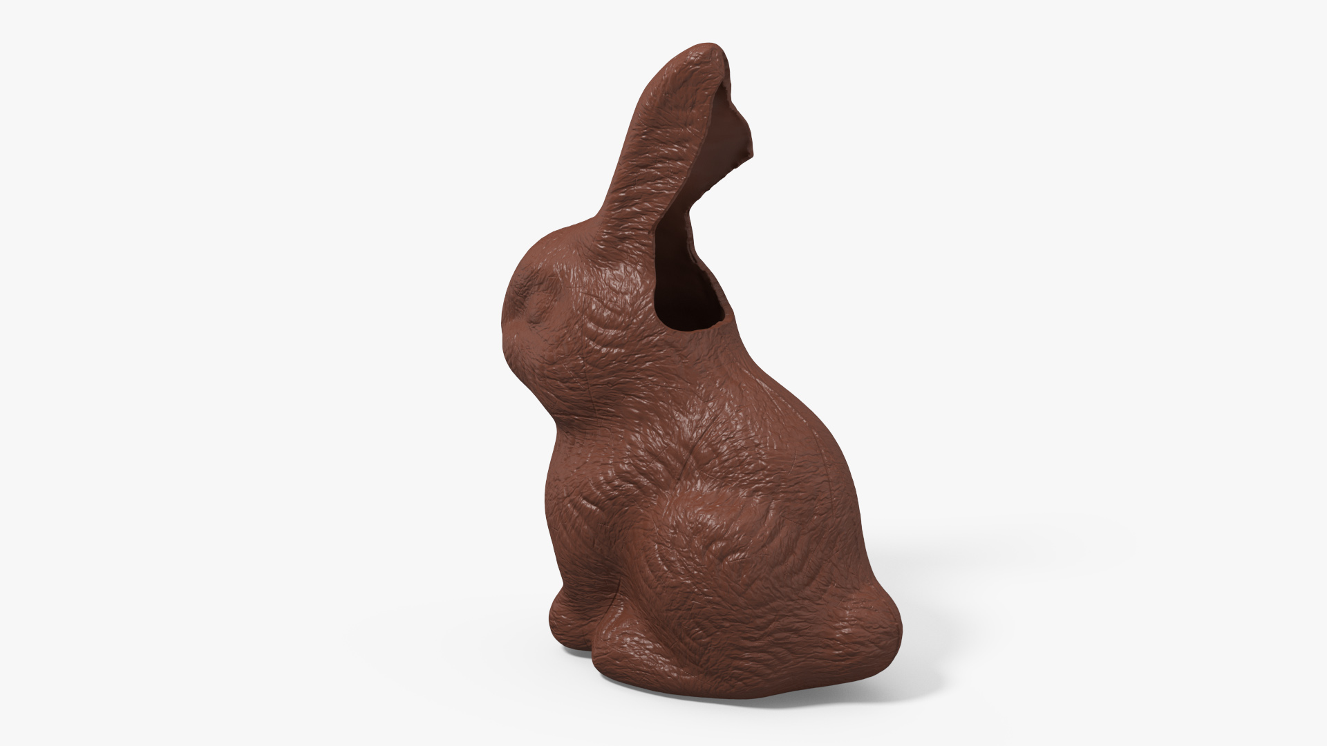 3D Chocolate Bunny Without a Piece of Ear model