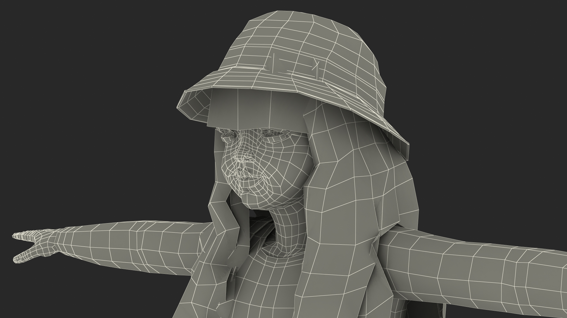 3D model Realistic Asian Girl Child in Street Clothes Rigged for Modo