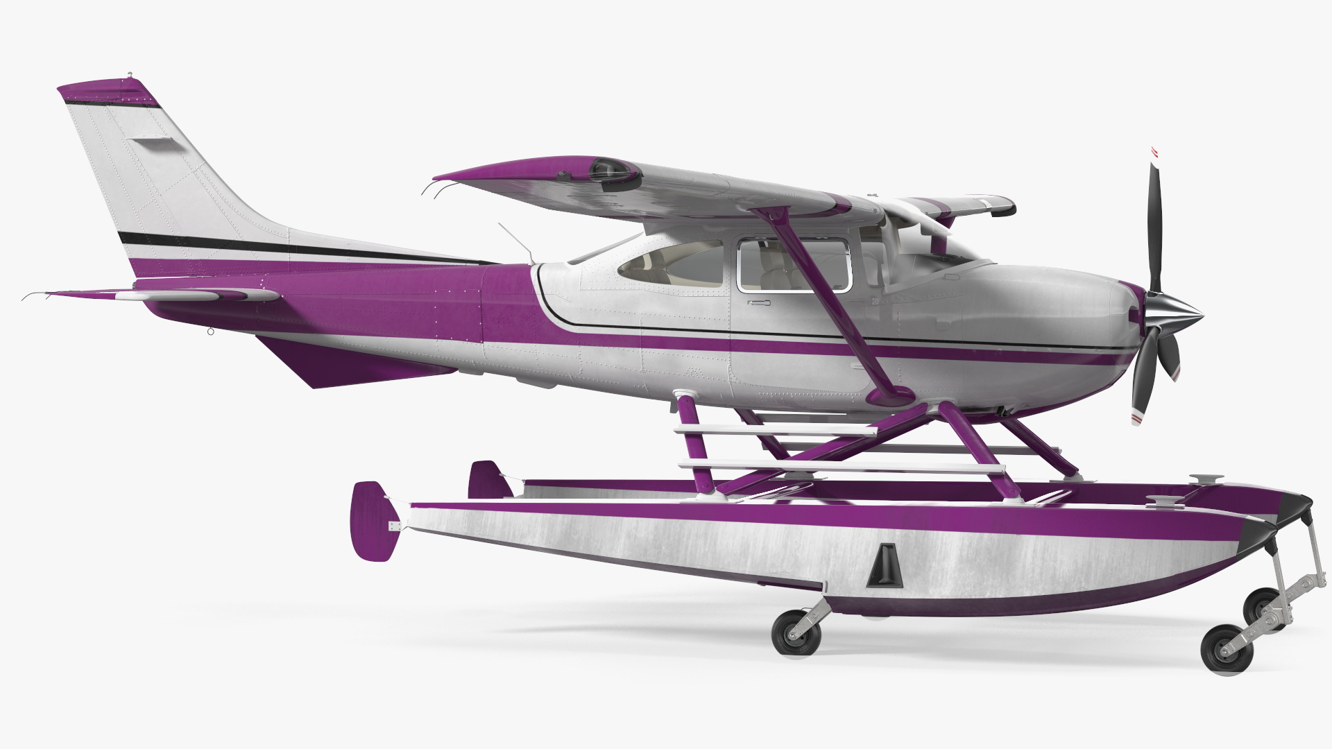 3D Light Utility Floatplane Rigged