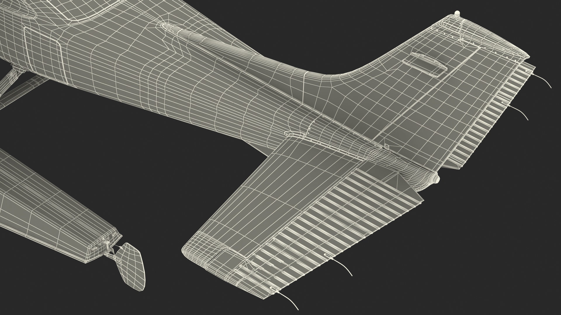 3D Light Utility Floatplane Rigged