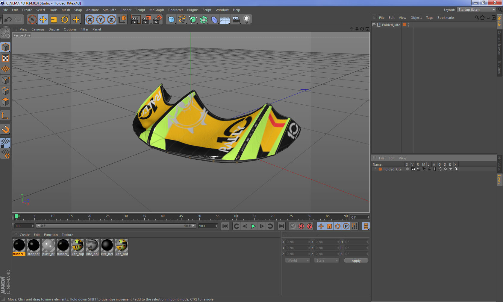 3D Folded Kite